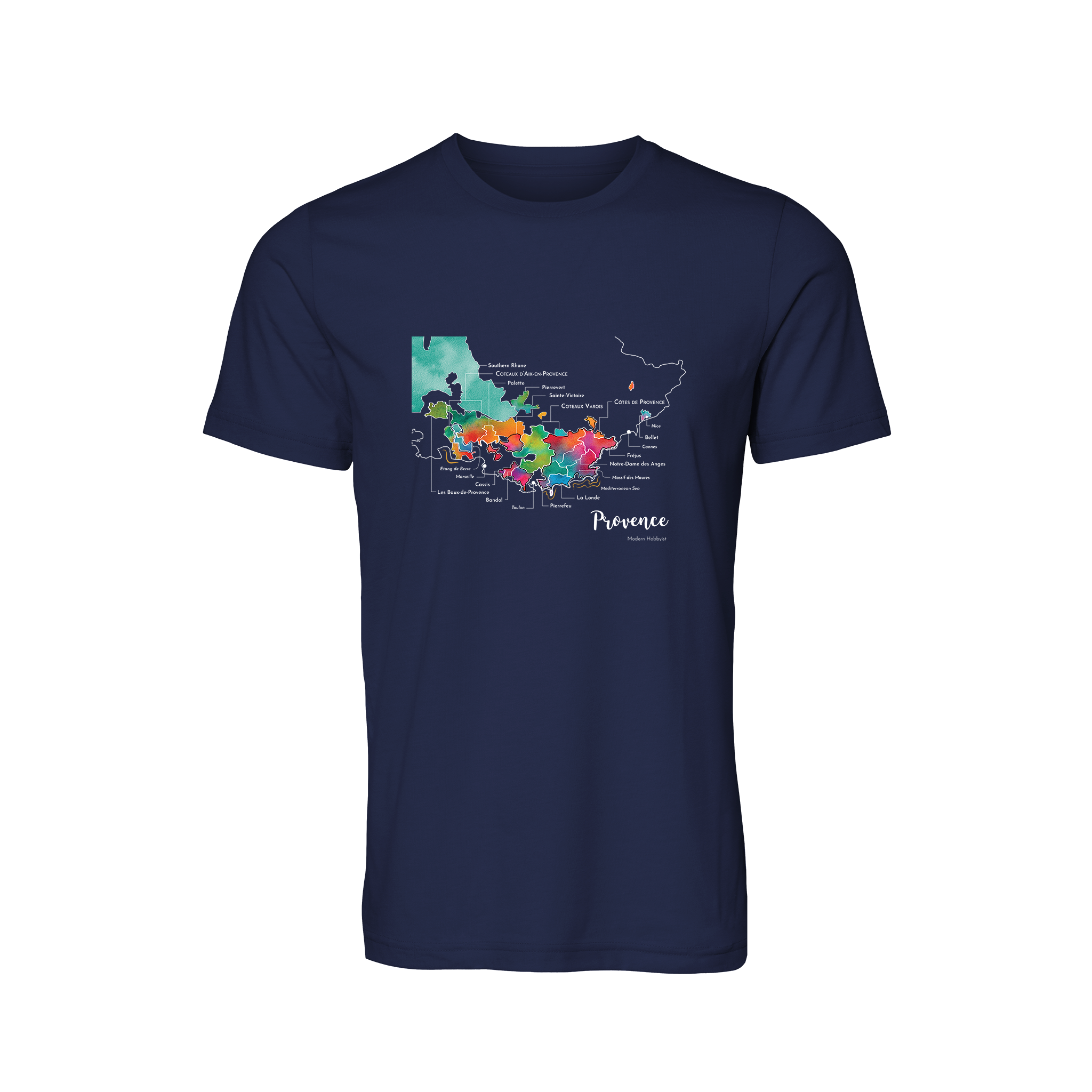 Provence Wine Map T-Shirt
