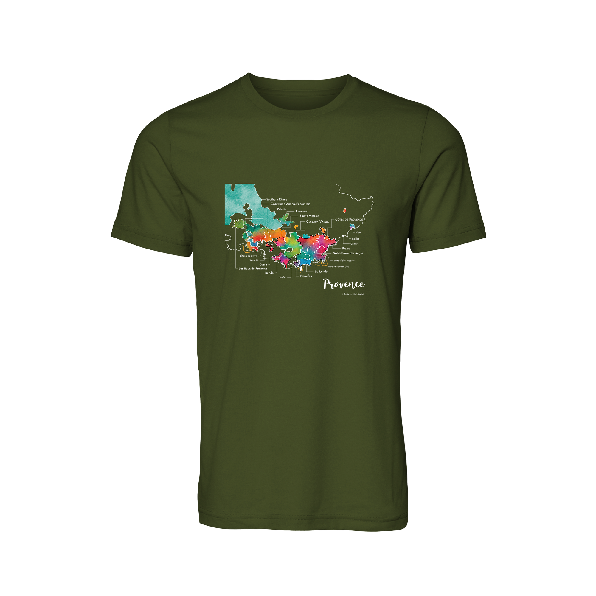 Provence Wine Map T-Shirt