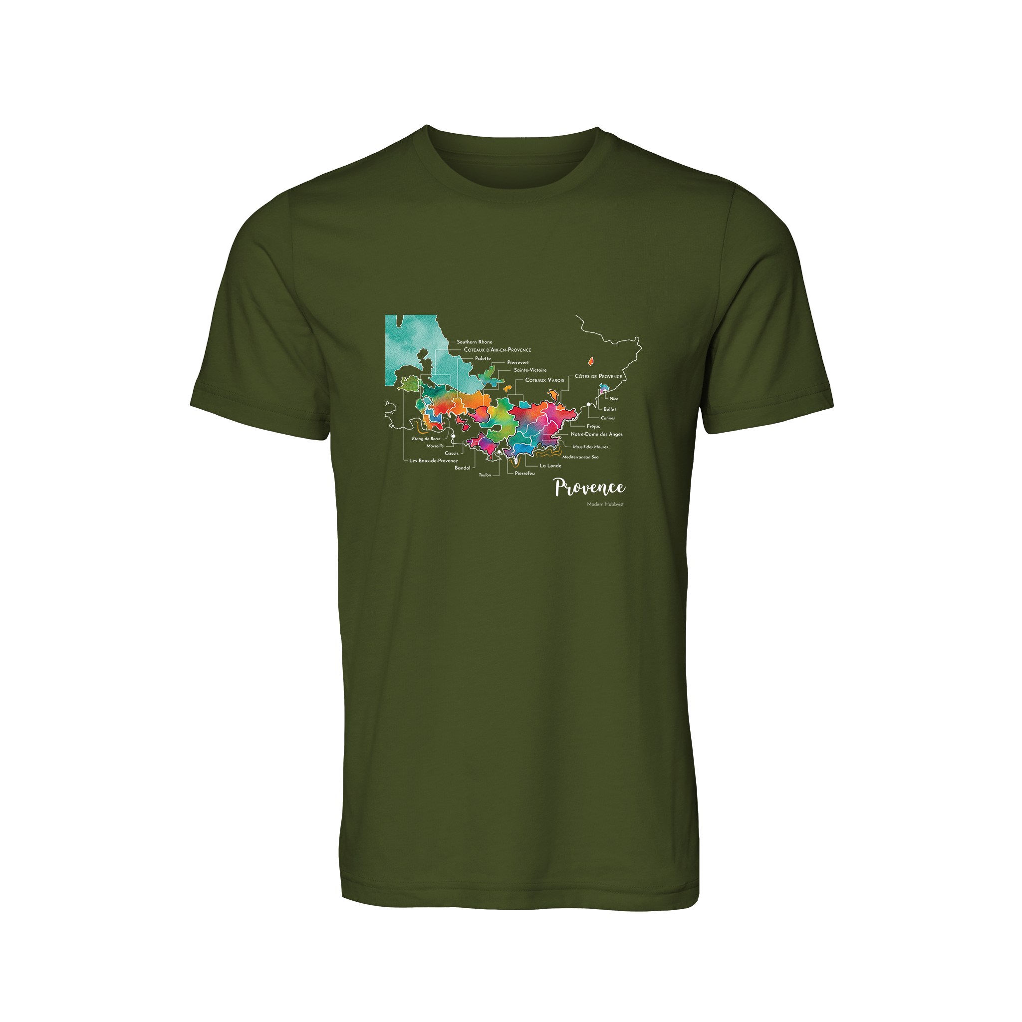 Provence Wine Map T-Shirt