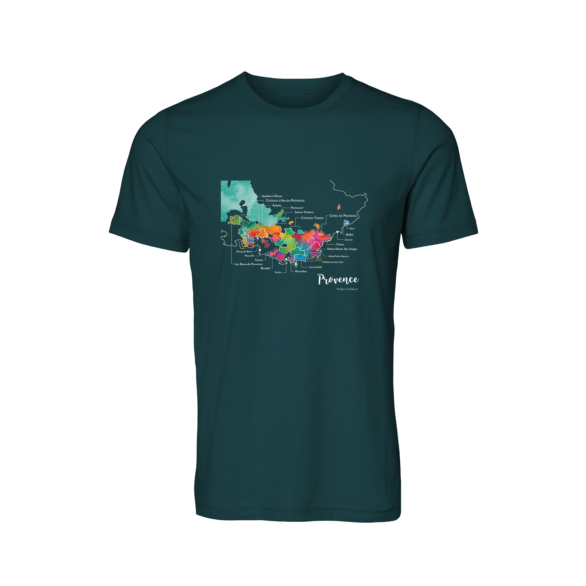 Provence Wine Map T-Shirt