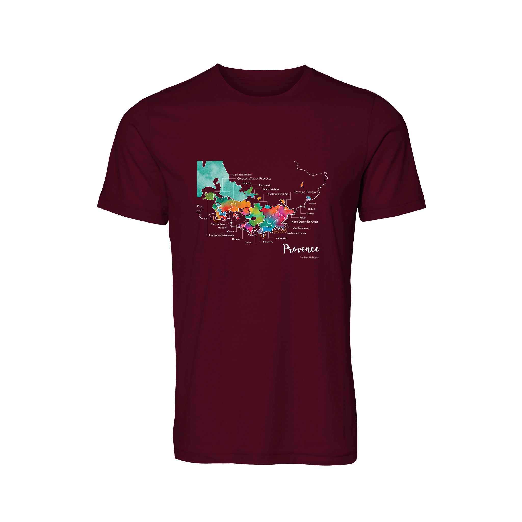 Provence Wine Map T-Shirt