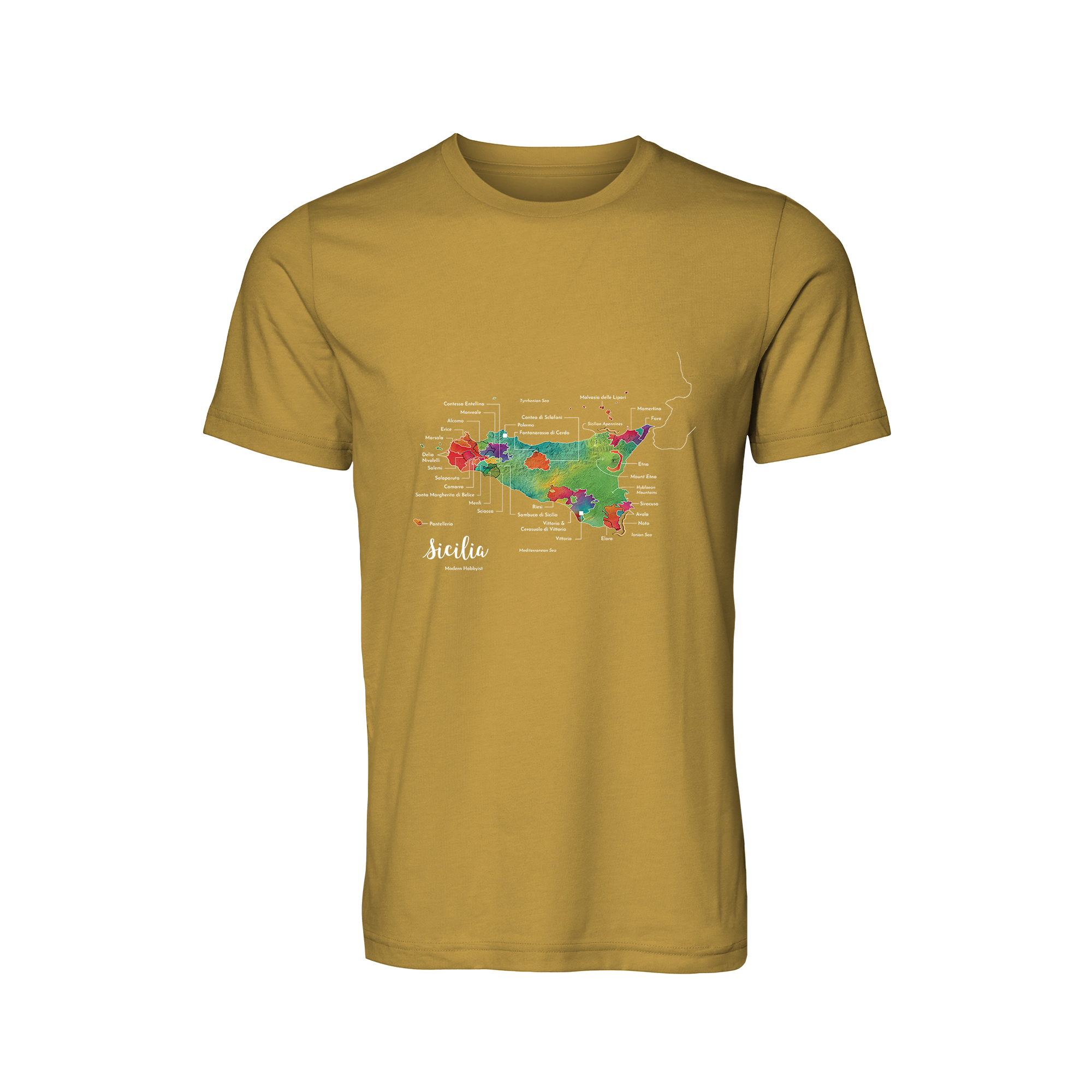 Sicily / Sicilia Wine Map T-Shirt