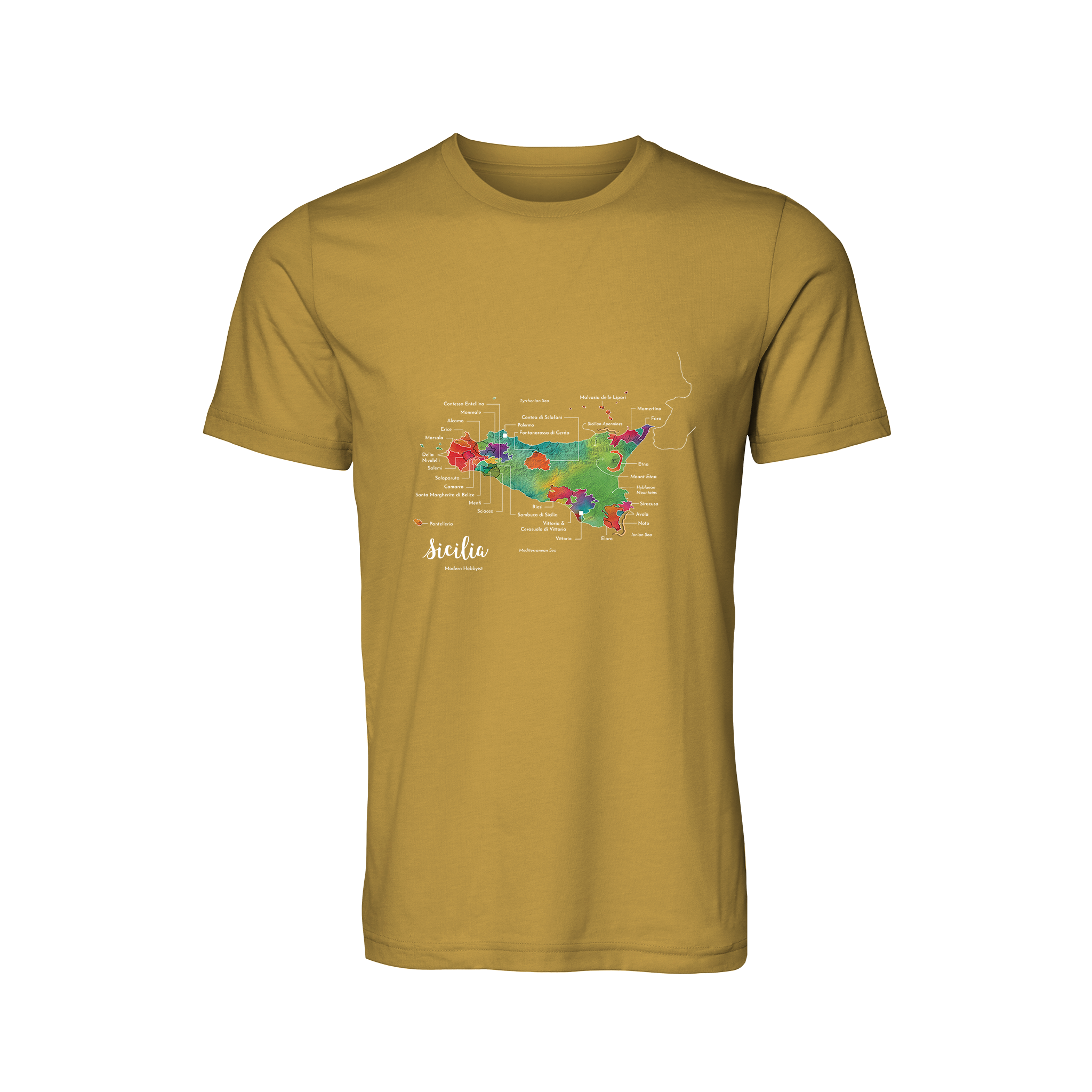 Sicily / Sicilia Wine Map T-Shirt