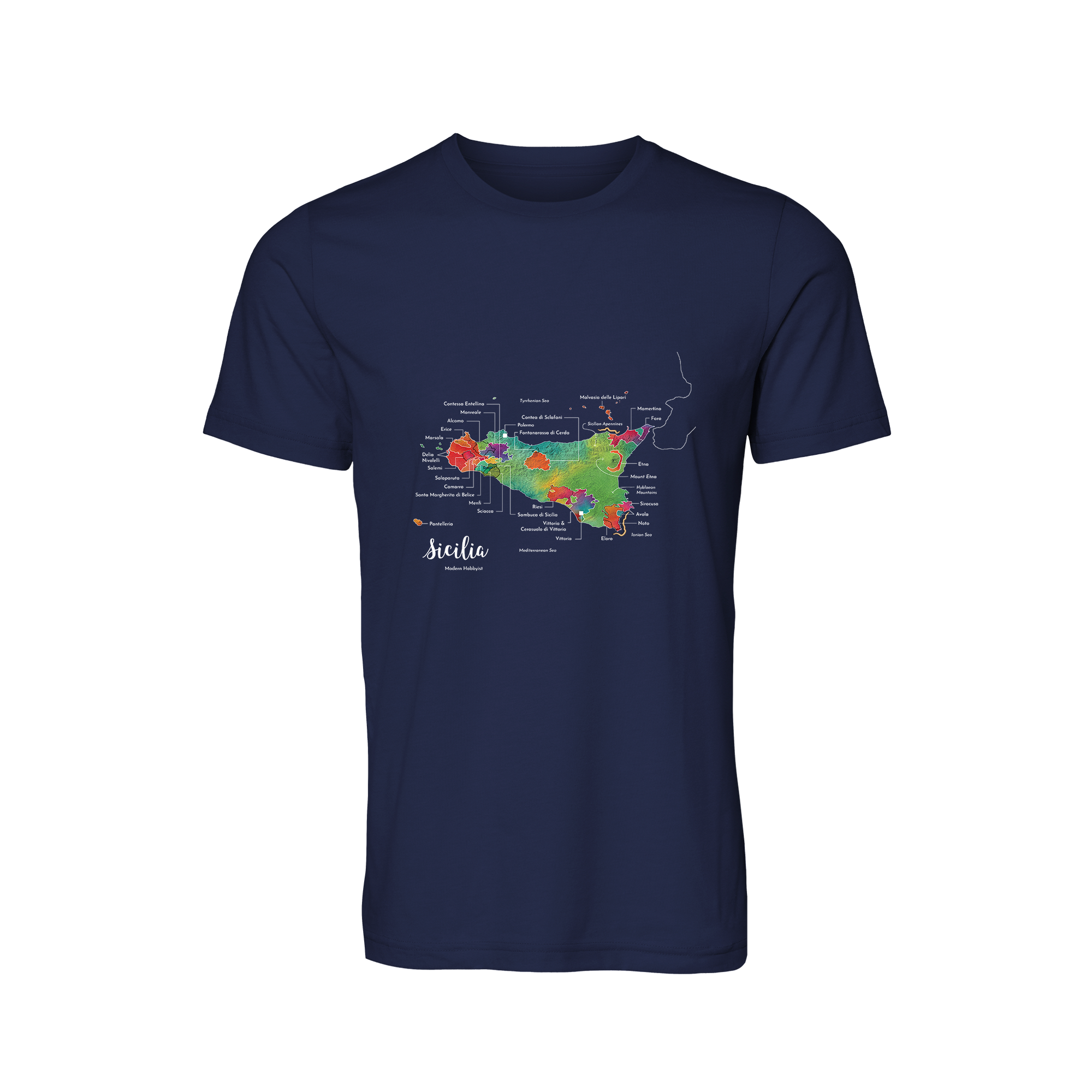 Sicily / Sicilia Wine Map T-Shirt