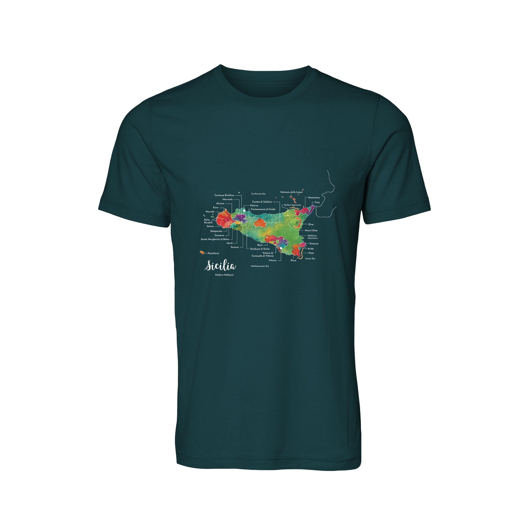 Sicily / Sicilia Wine Map T-Shirt