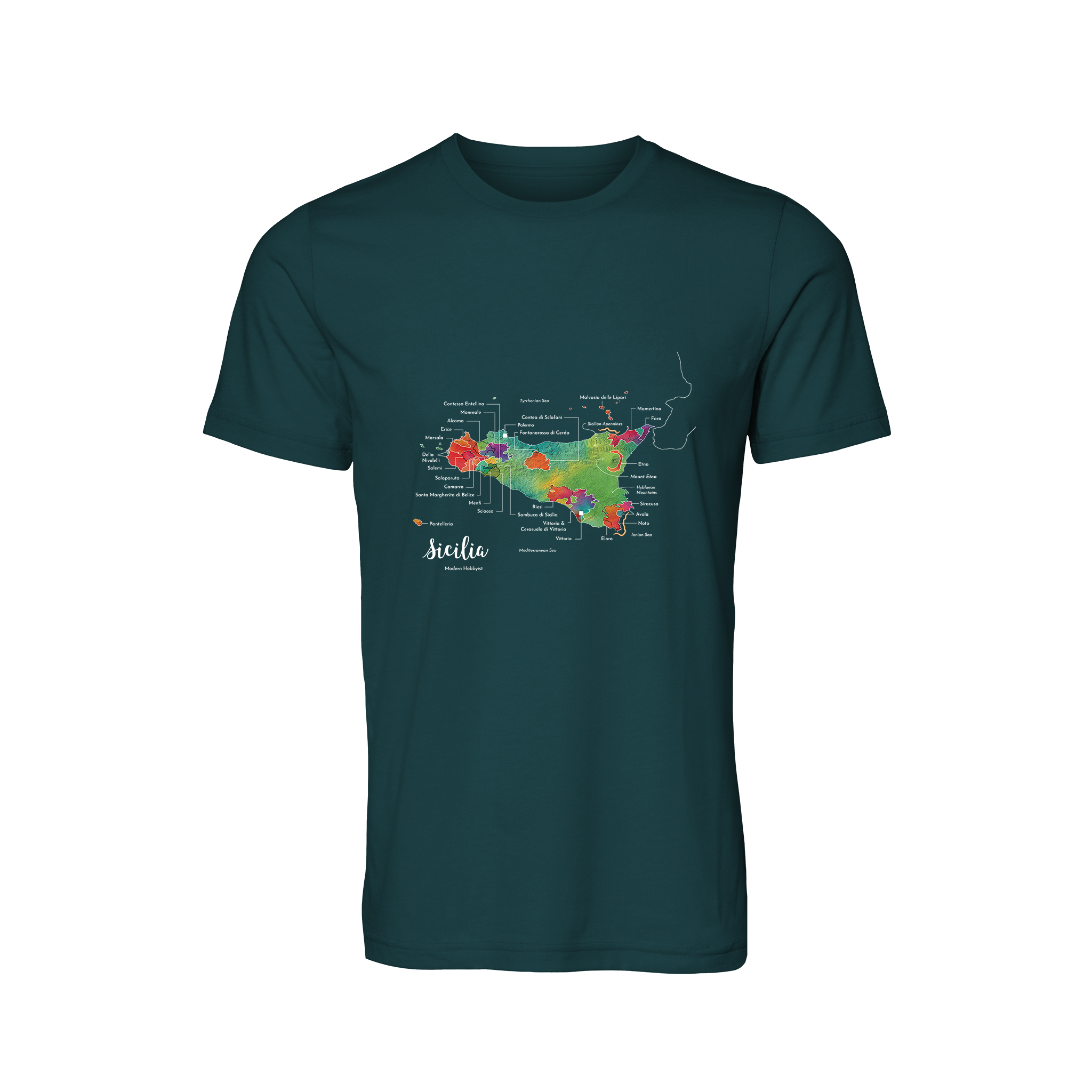 Sicily / Sicilia Wine Map T-Shirt
