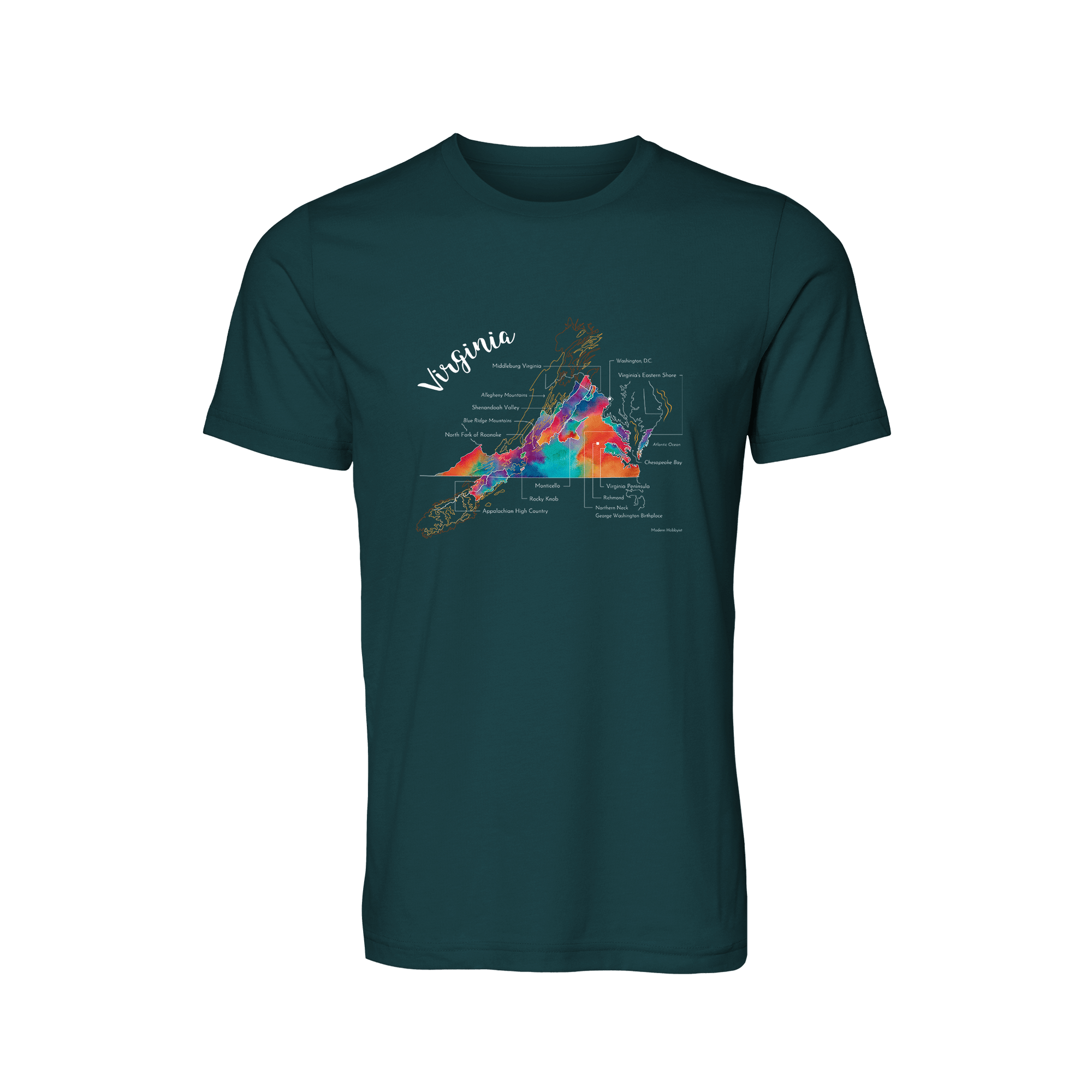 Virginia Wine Map T-Shirt