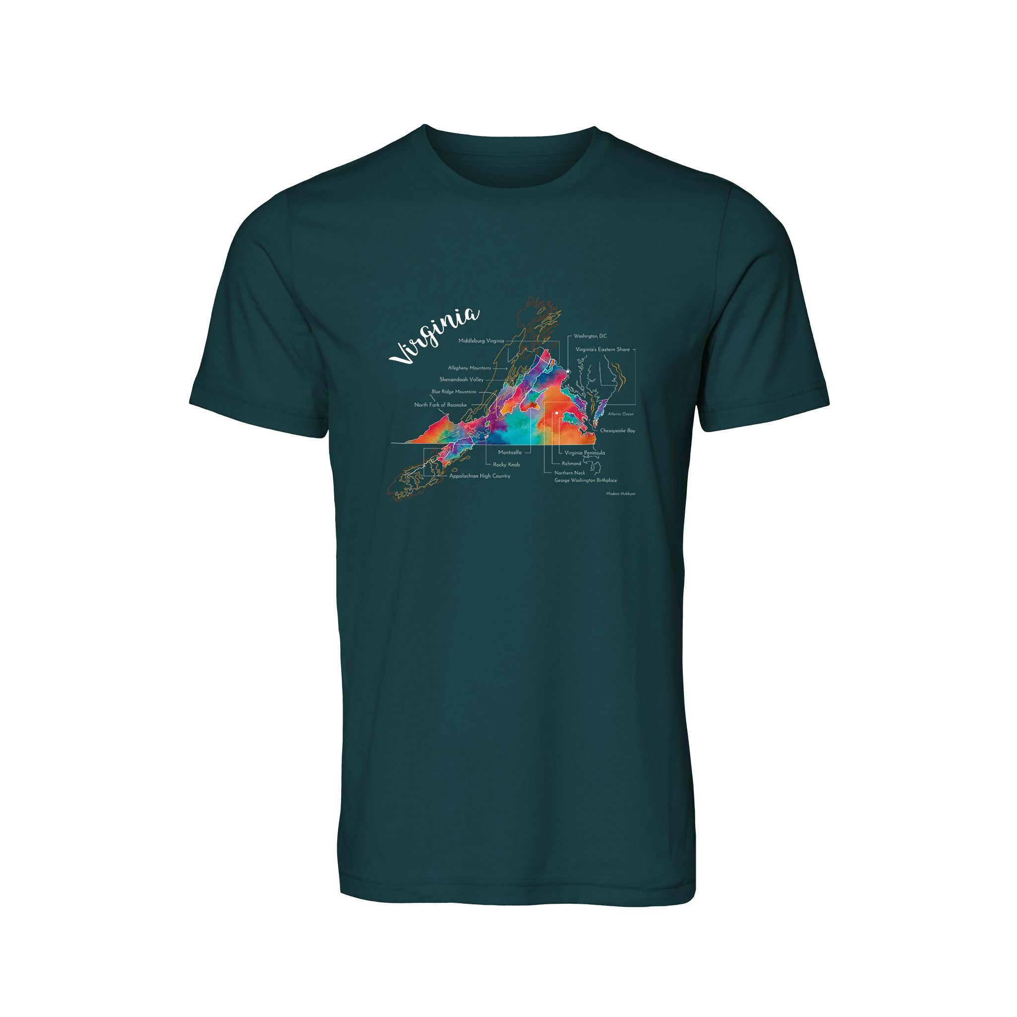 Virginia Wine Map T-Shirt