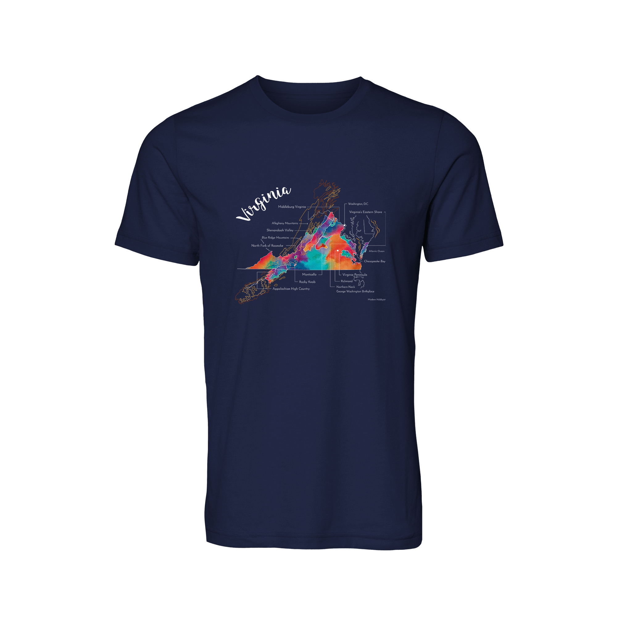 Virginia Wine Map T-Shirt