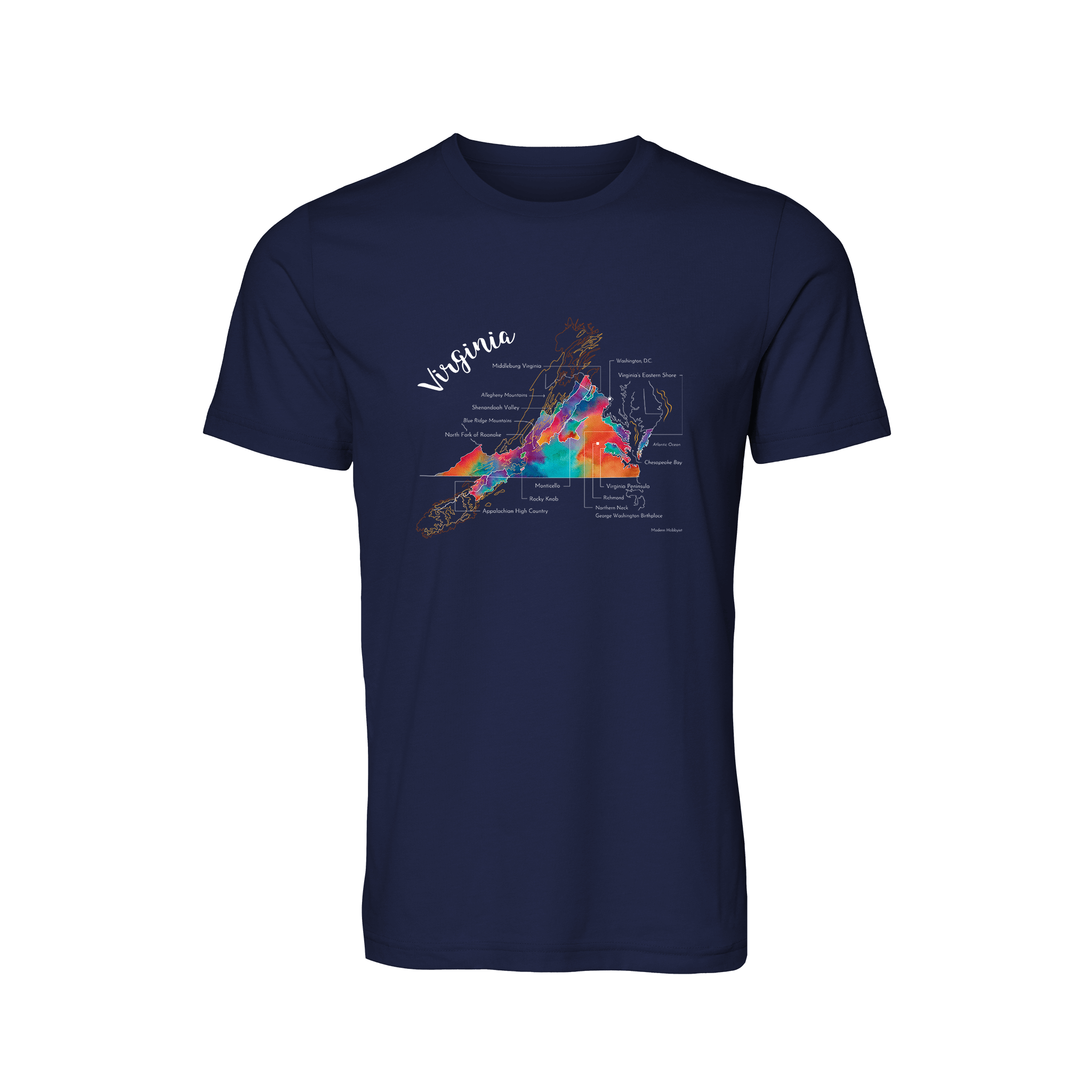 Virginia Wine Map T-Shirt