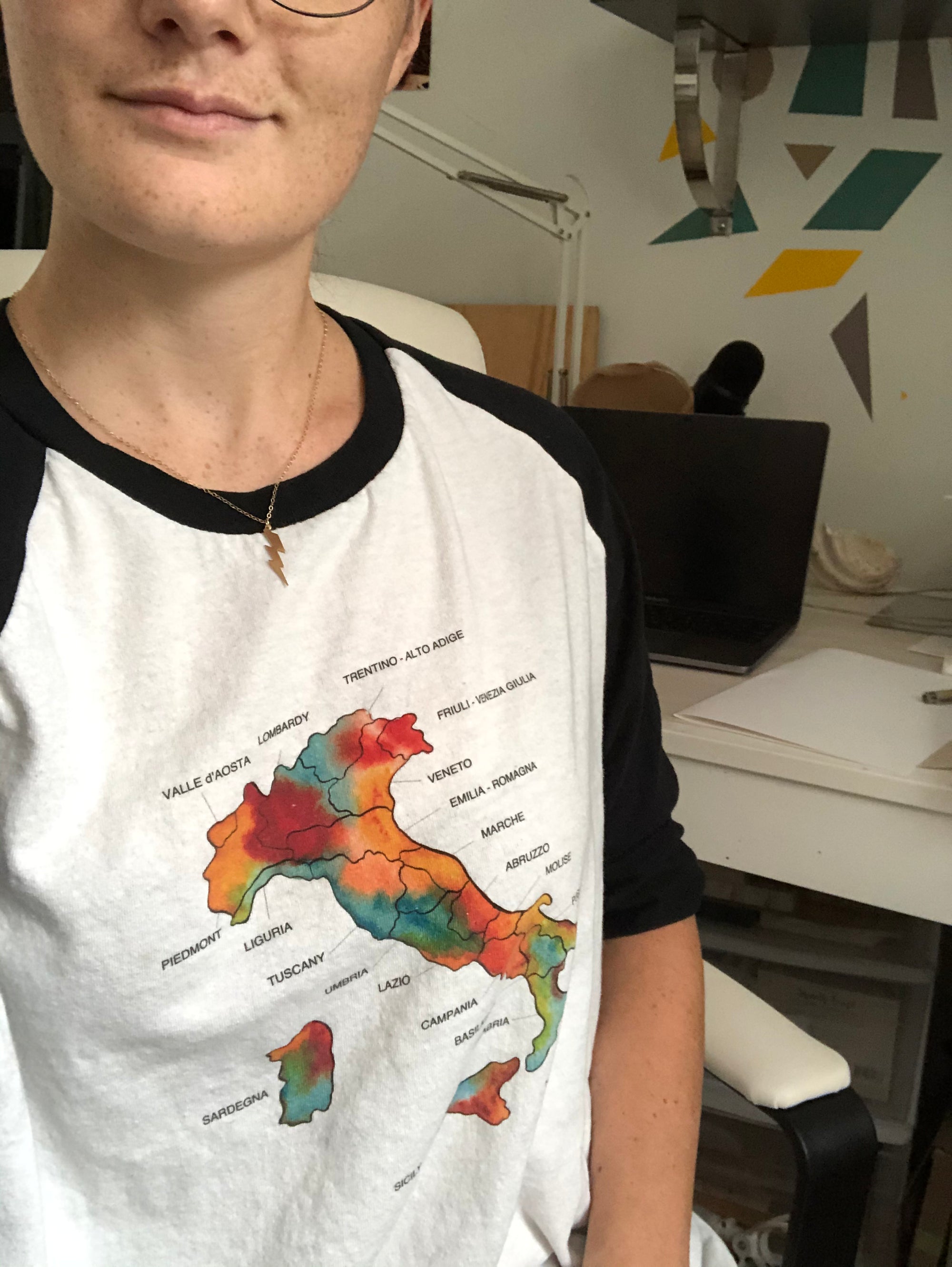 SALE! Italy Wine Map Raglan T-Shirt