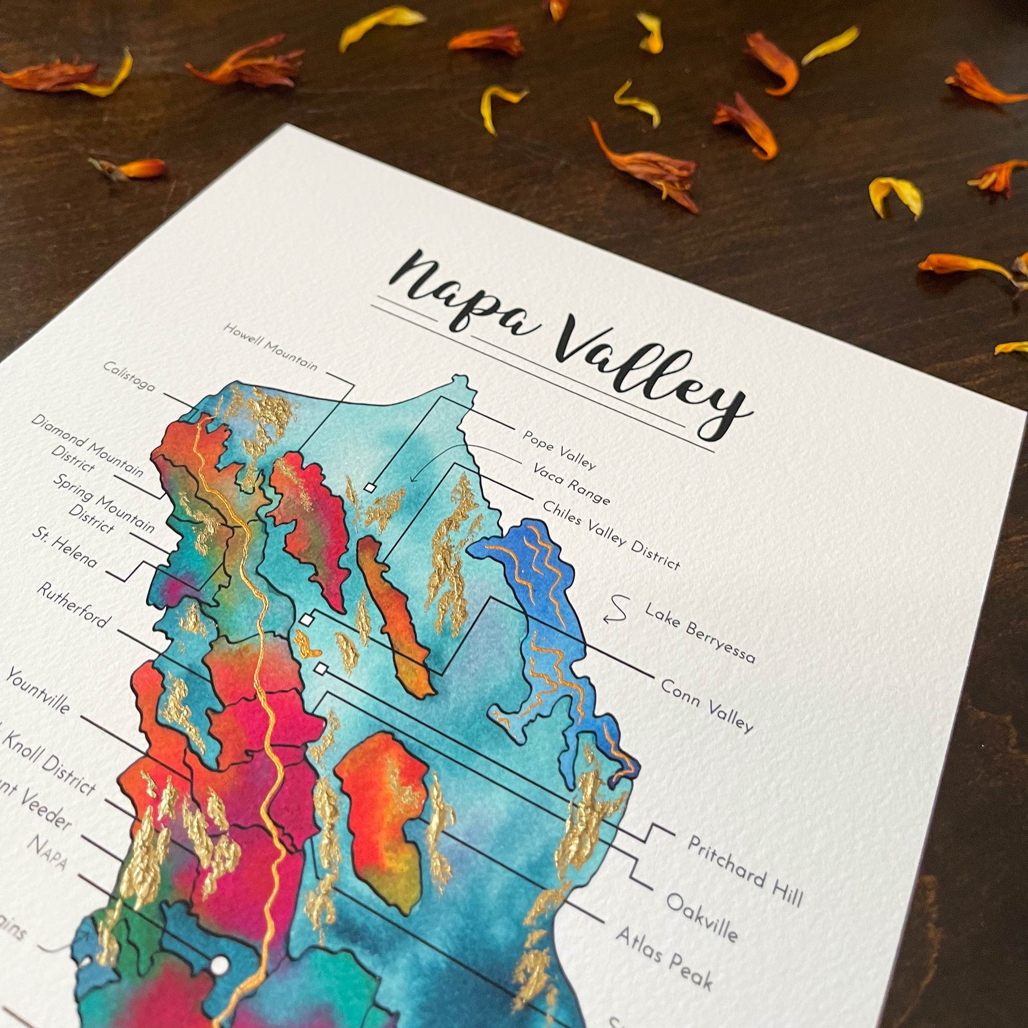 Napa Valley Wine Map - Print