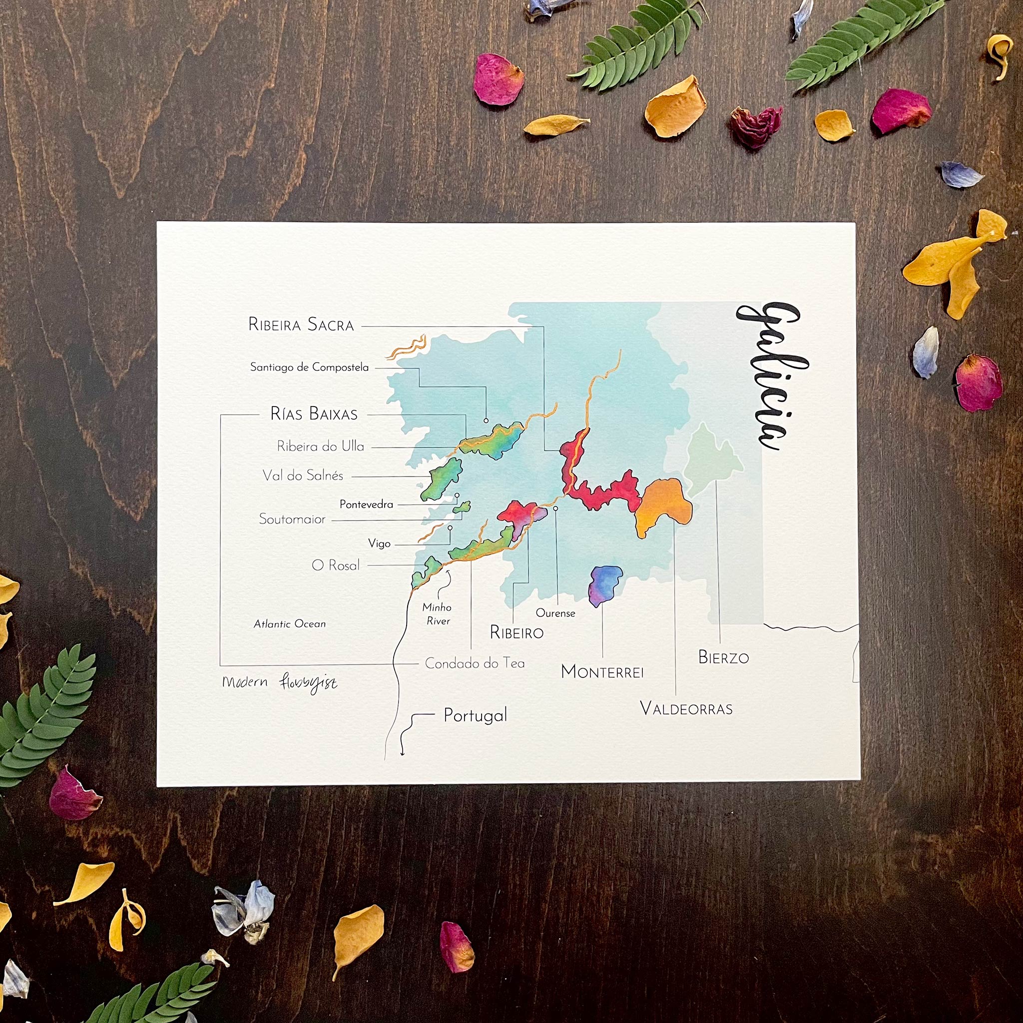 Galicia Wine Map - Print