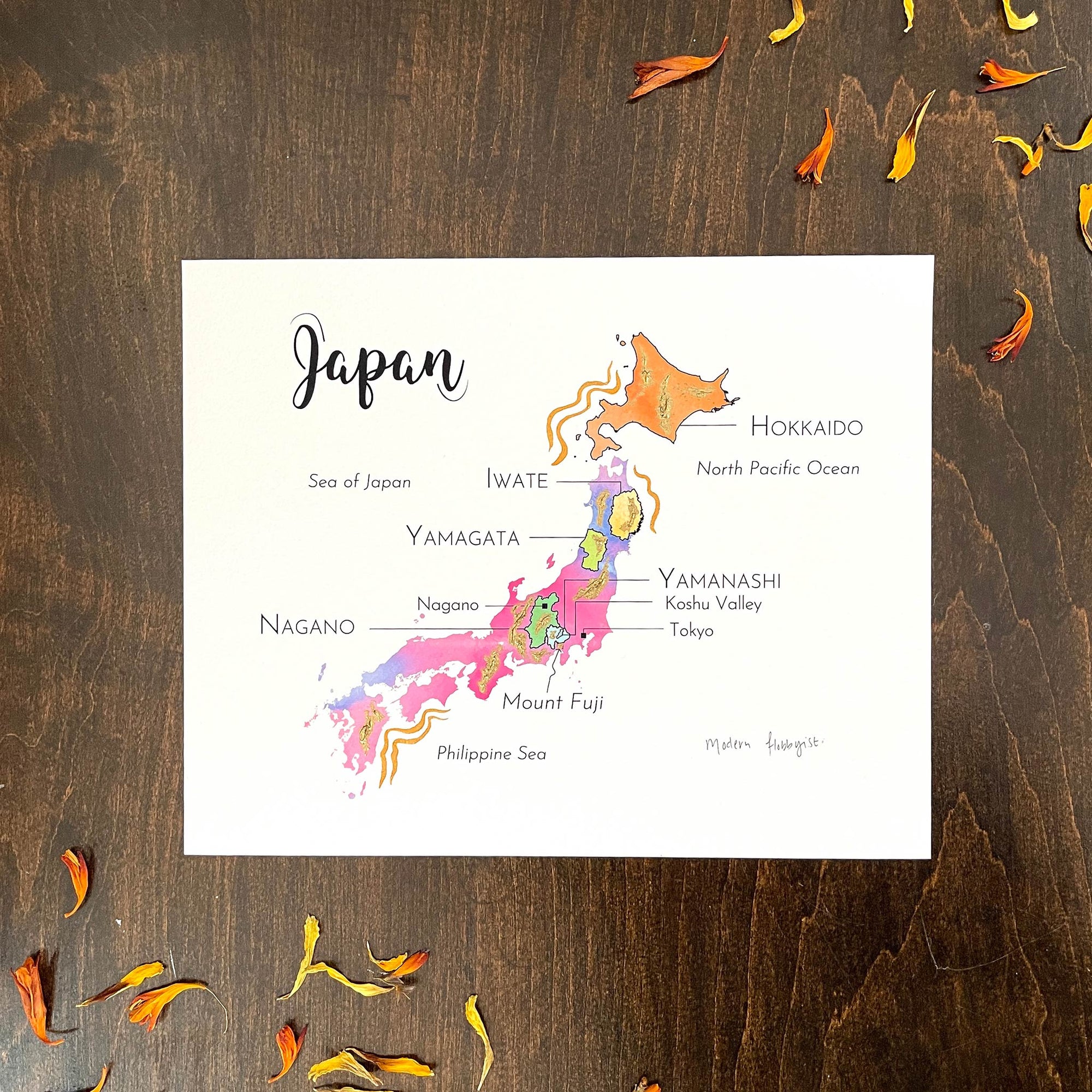 Japan Wine Map - Print