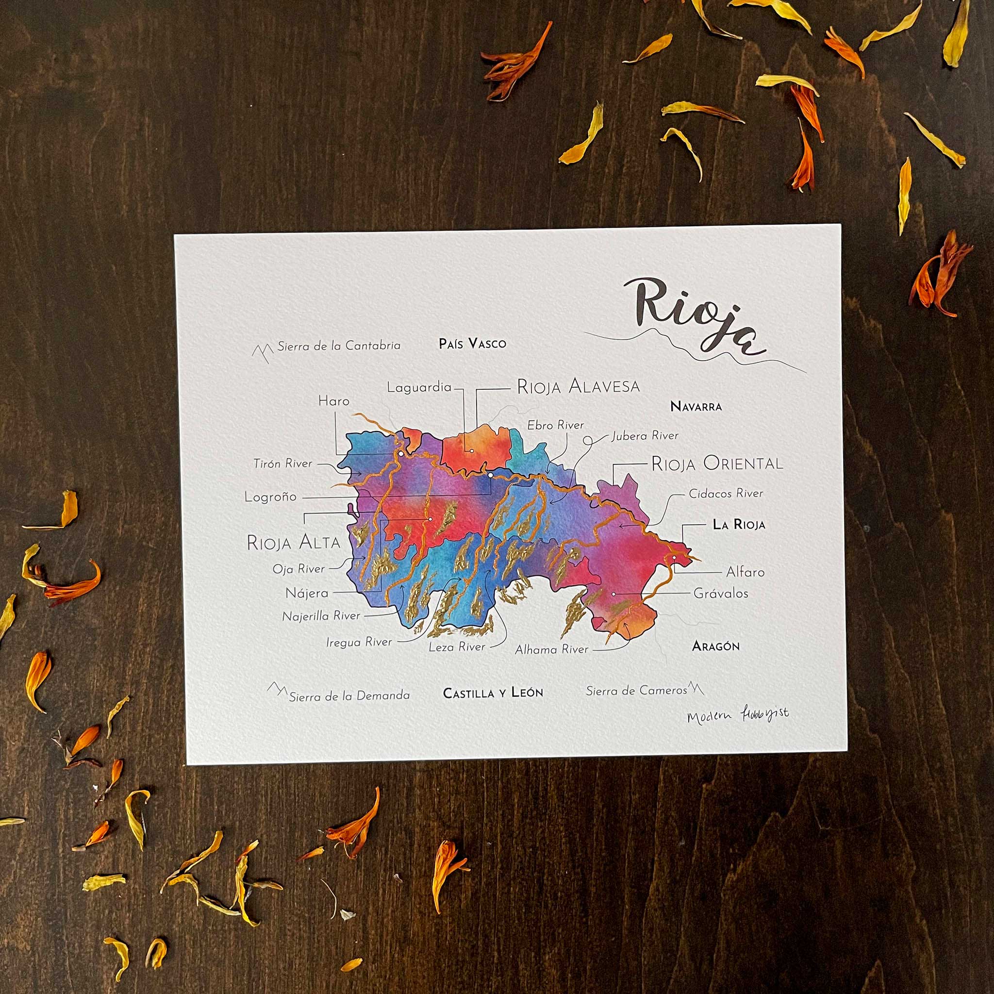 Rioja Wine Map - Print – Modern Hobbyist