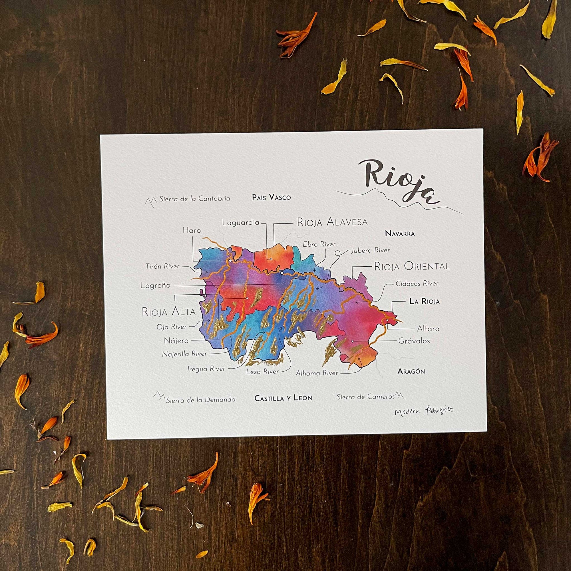 Rioja Wine Map - Print