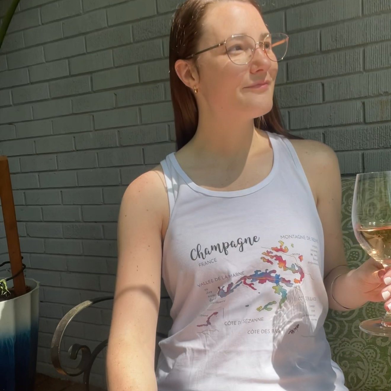 SALE! 2019 Champagne Wine Map Racerback Tank