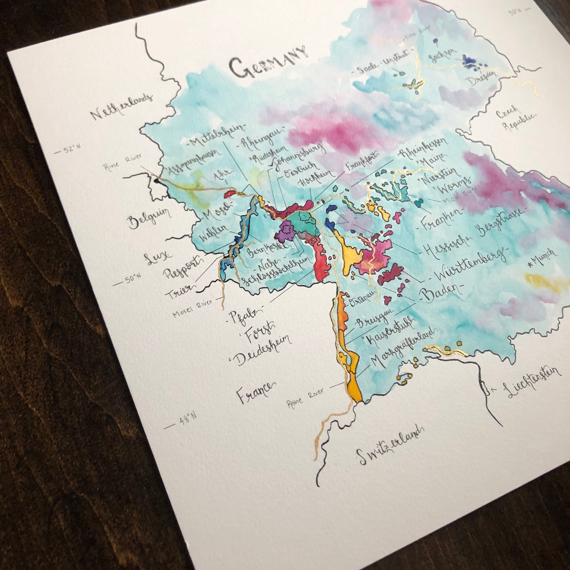 Germany Wine Map - Original