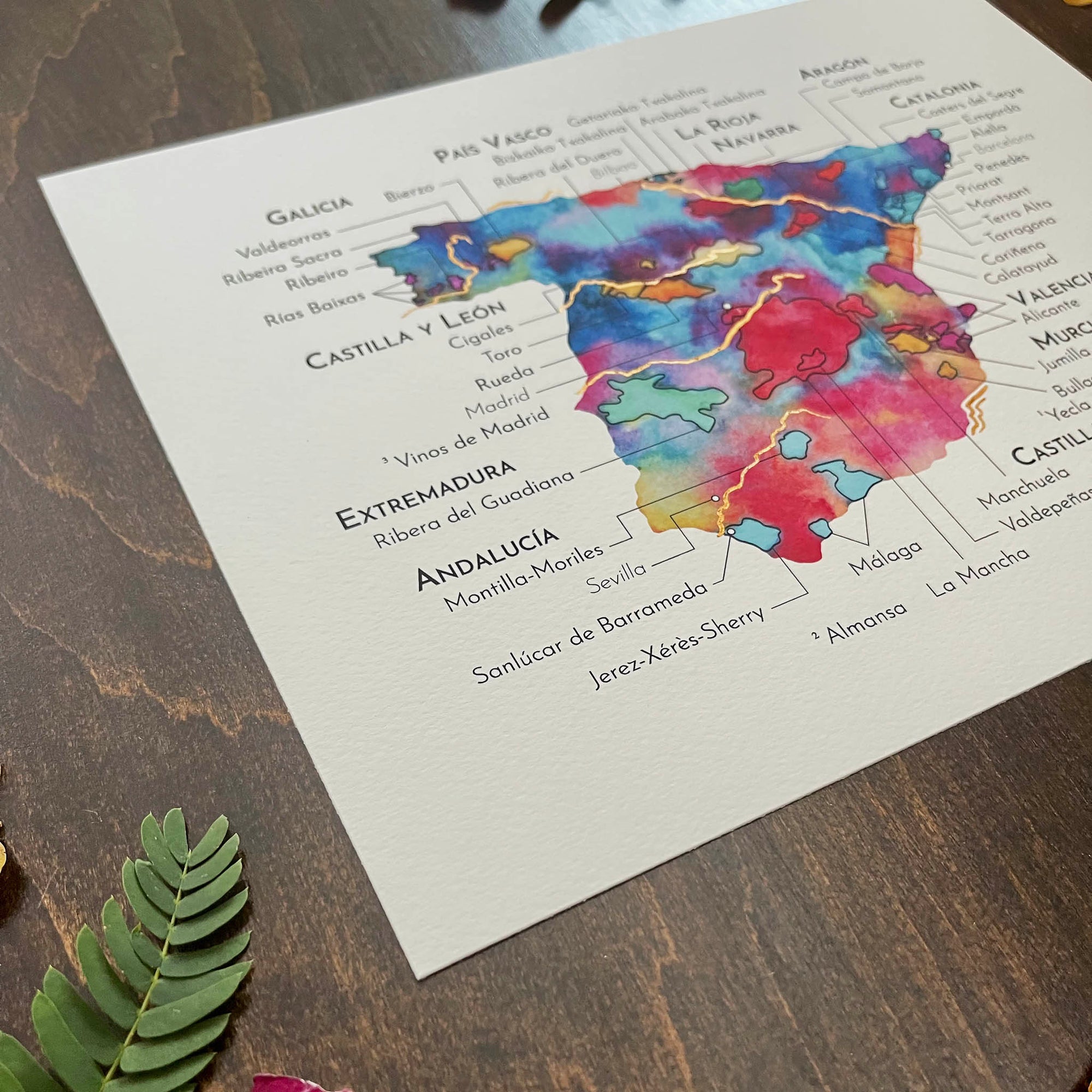 Spain Wine Map - Print