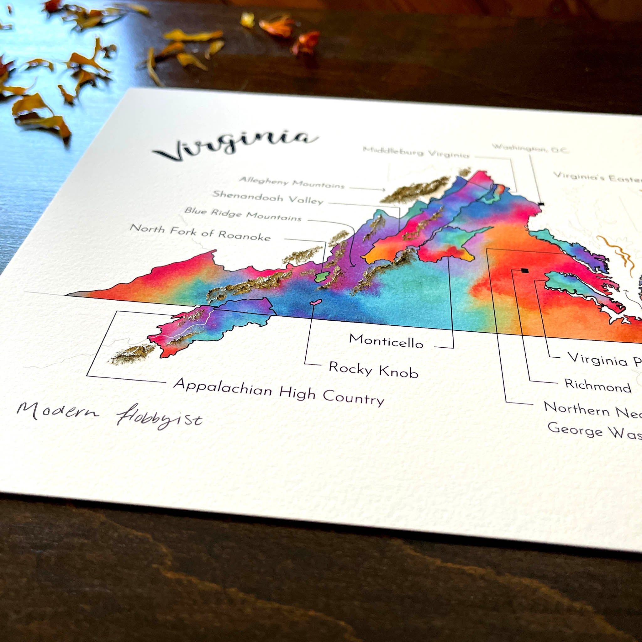 Virginia Wine Map - Print