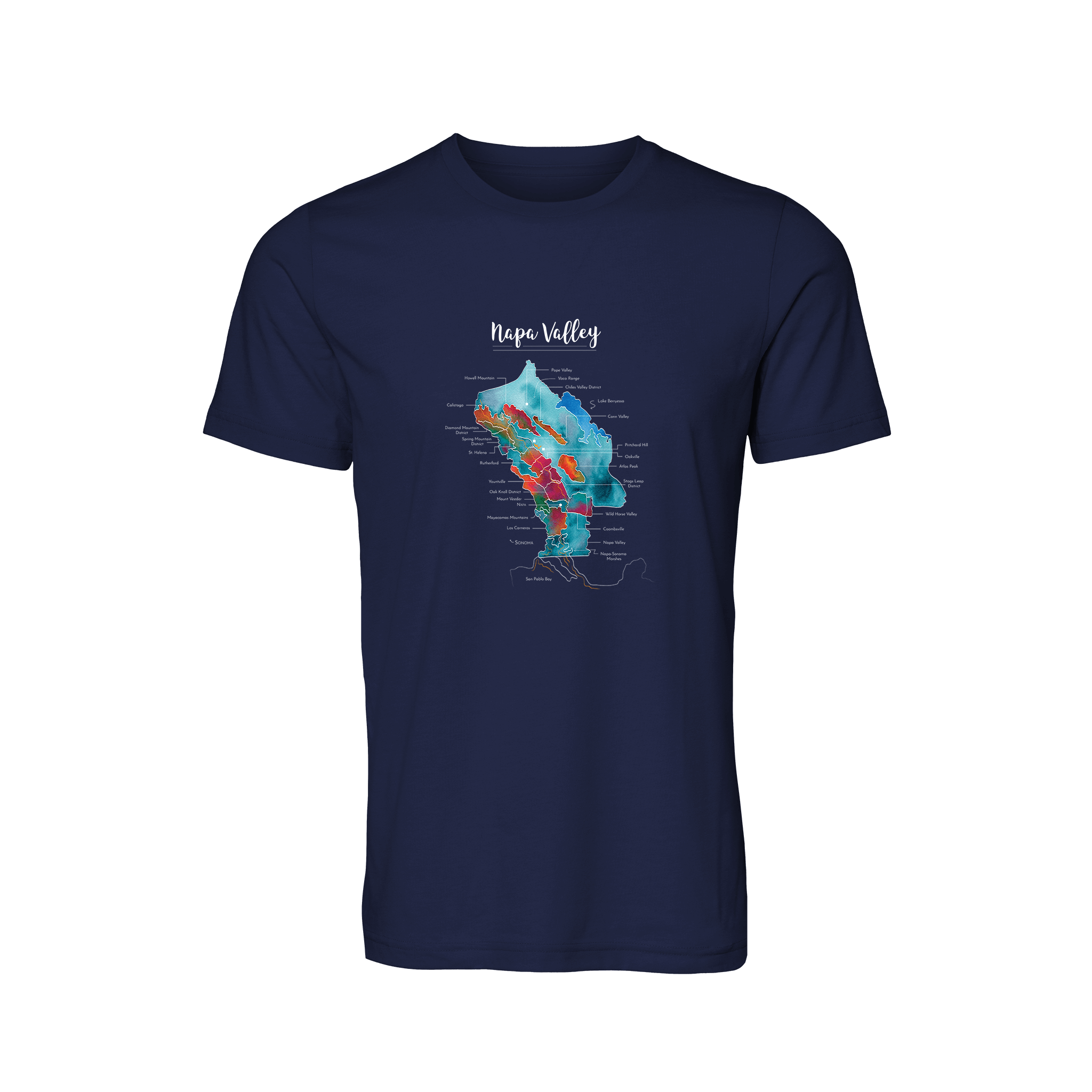 Napa Valley Wine Map T-Shirt