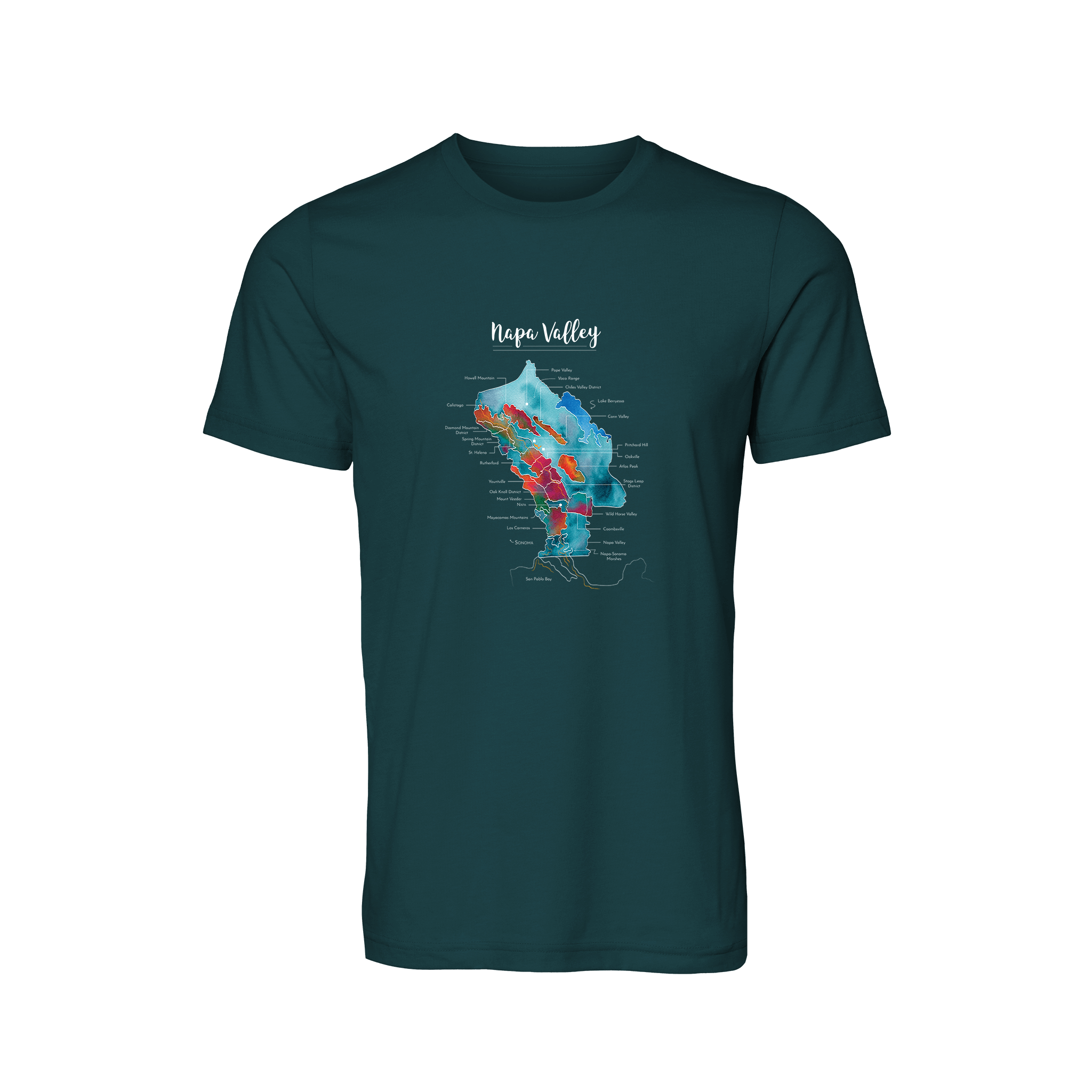 Napa Valley Wine Map T-Shirt