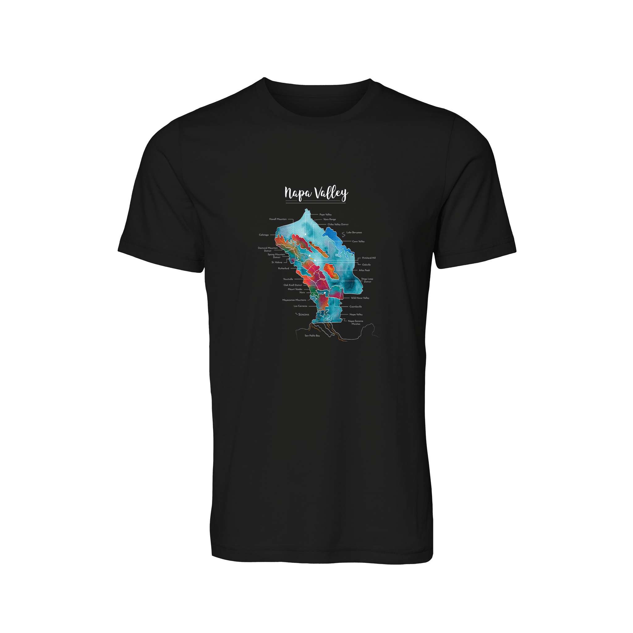 Napa Valley Wine Map T-Shirt
