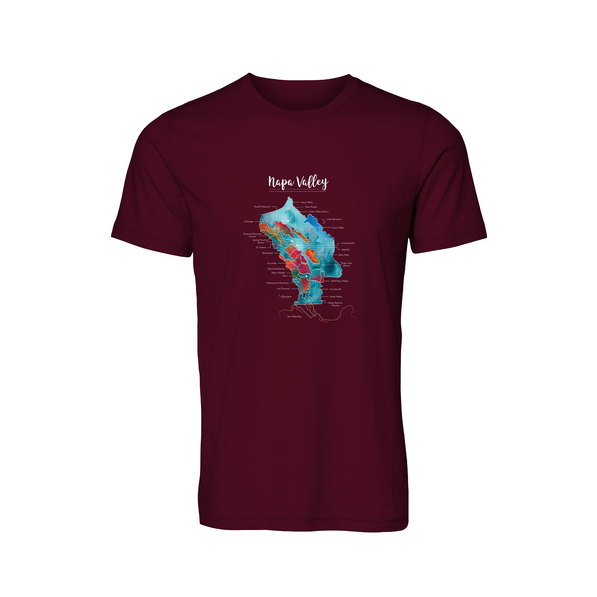 Napa Valley Wine Map T-Shirt