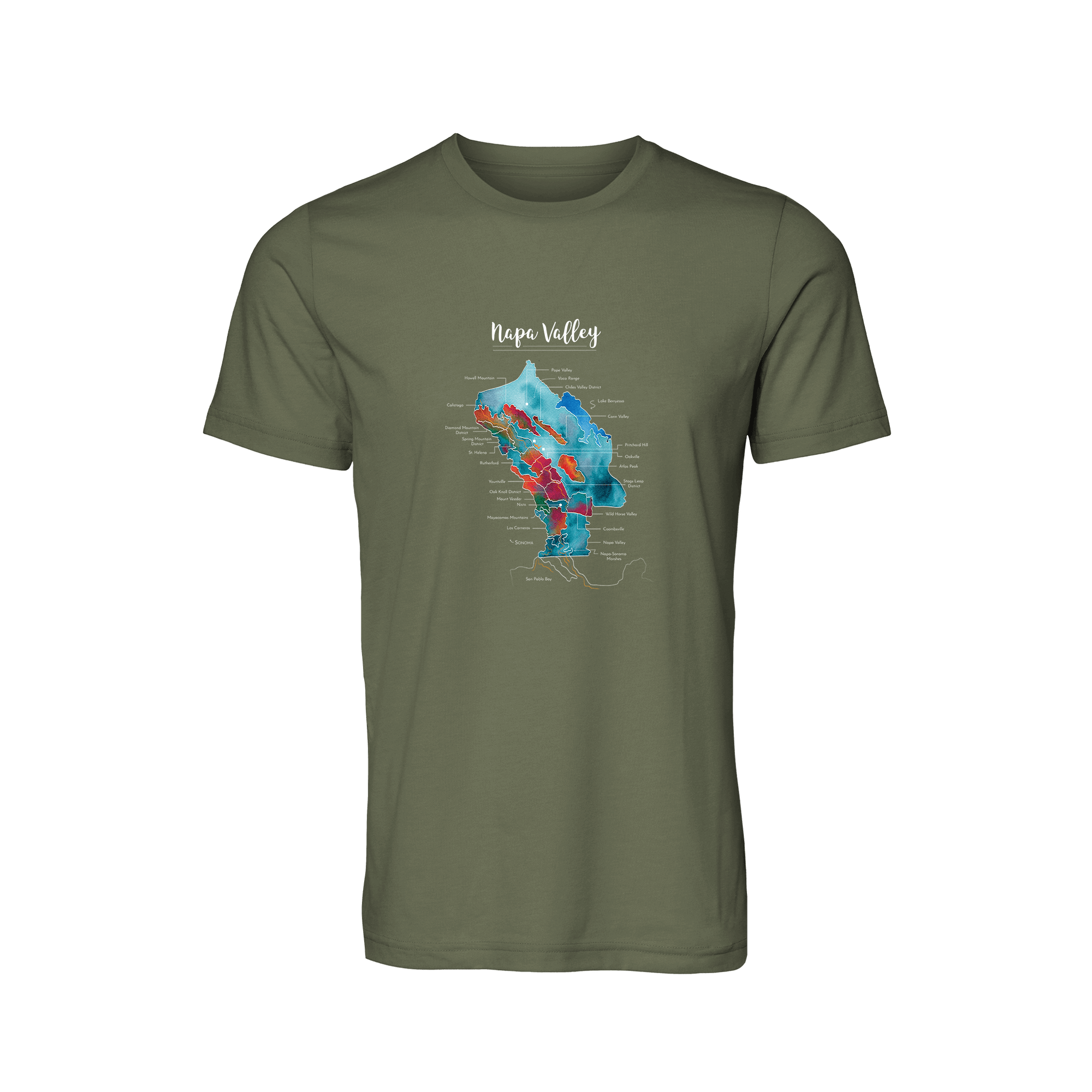 Napa Valley Wine Map T-Shirt