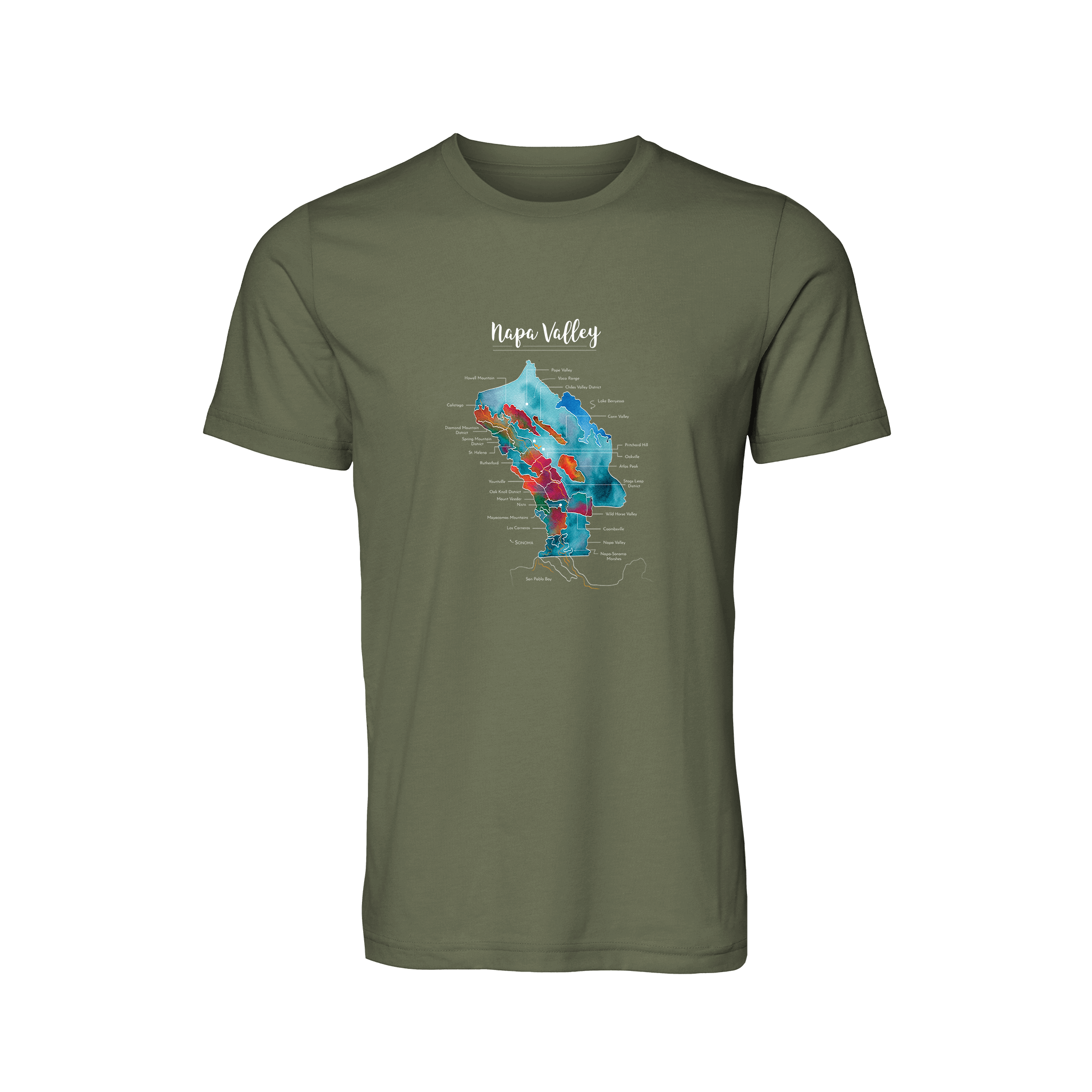 Napa Valley Wine Map T-Shirt