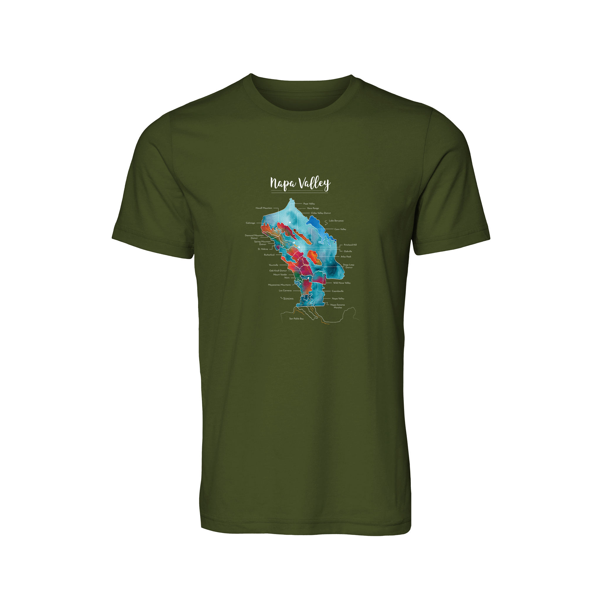 Napa Valley Wine Map T-Shirt