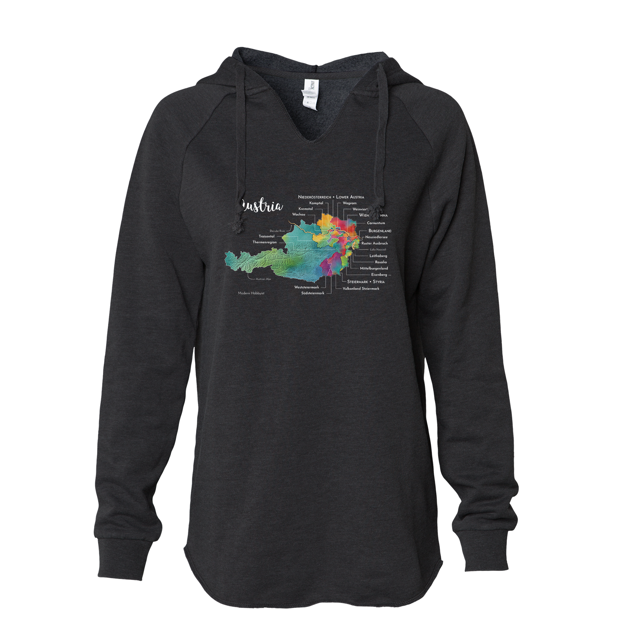 Austria Women's Wine Map Hoodie