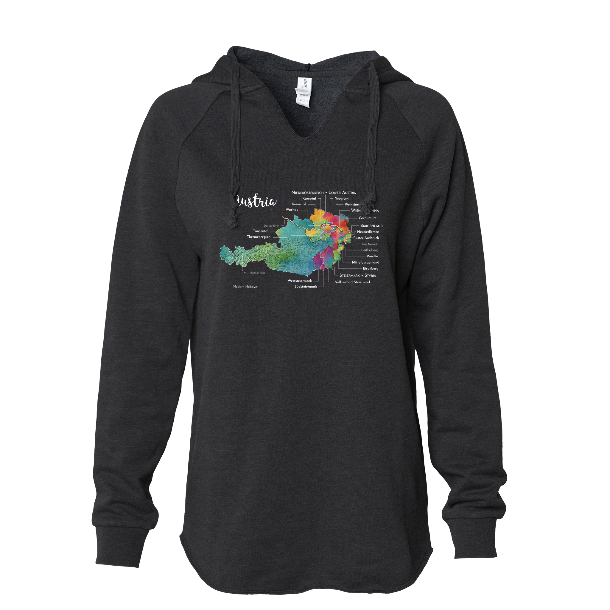 Austria Women's Wine Map Hoodie