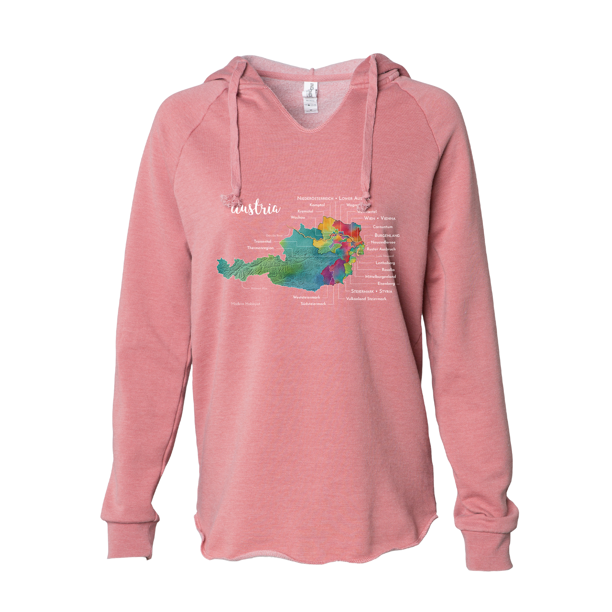 Austria Women's Wine Map Hoodie