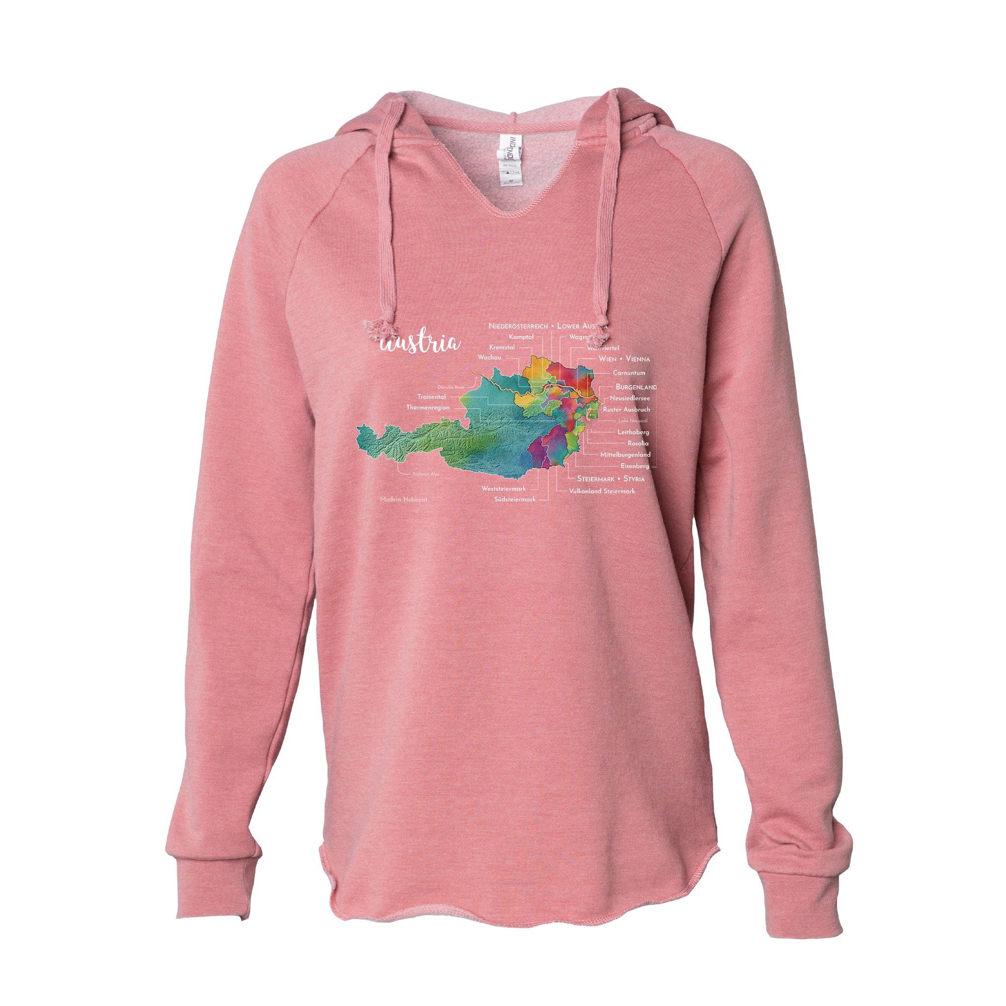 Austria Women's Wine Map Hoodie