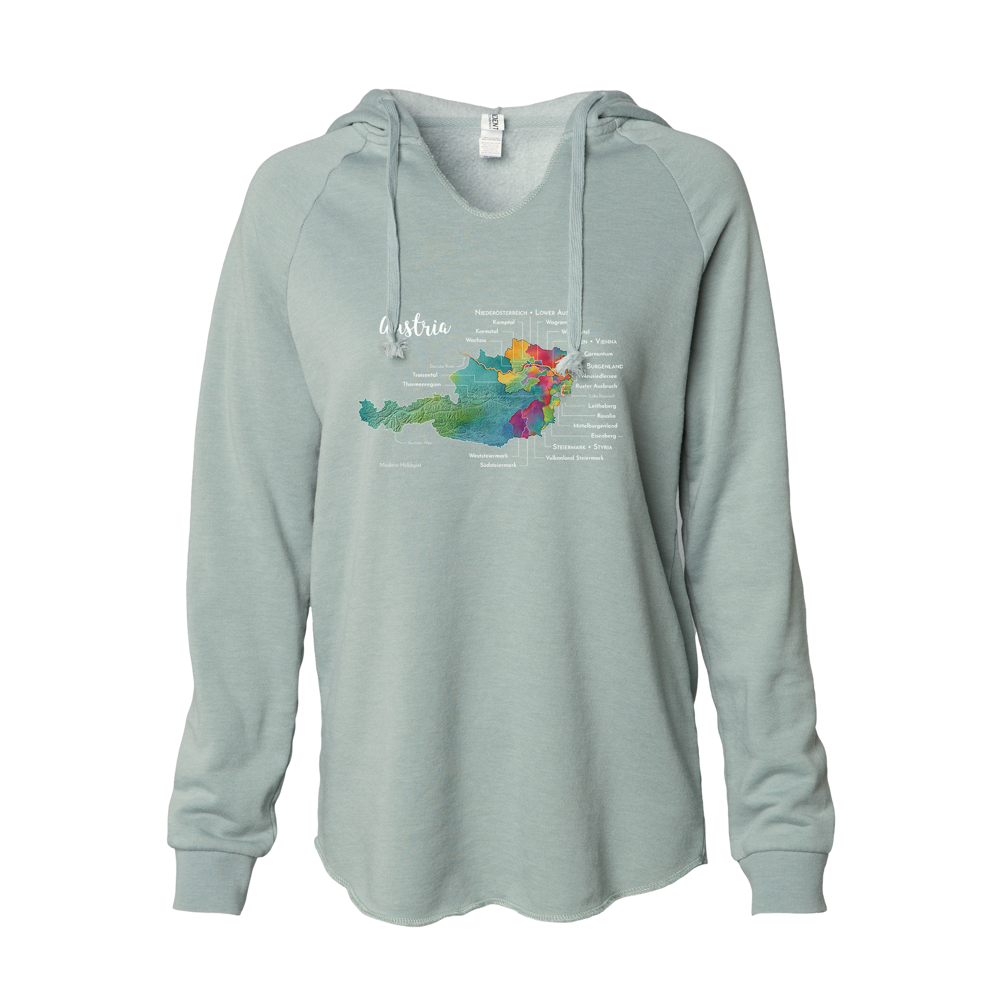 Austria Women's Wine Map Hoodie