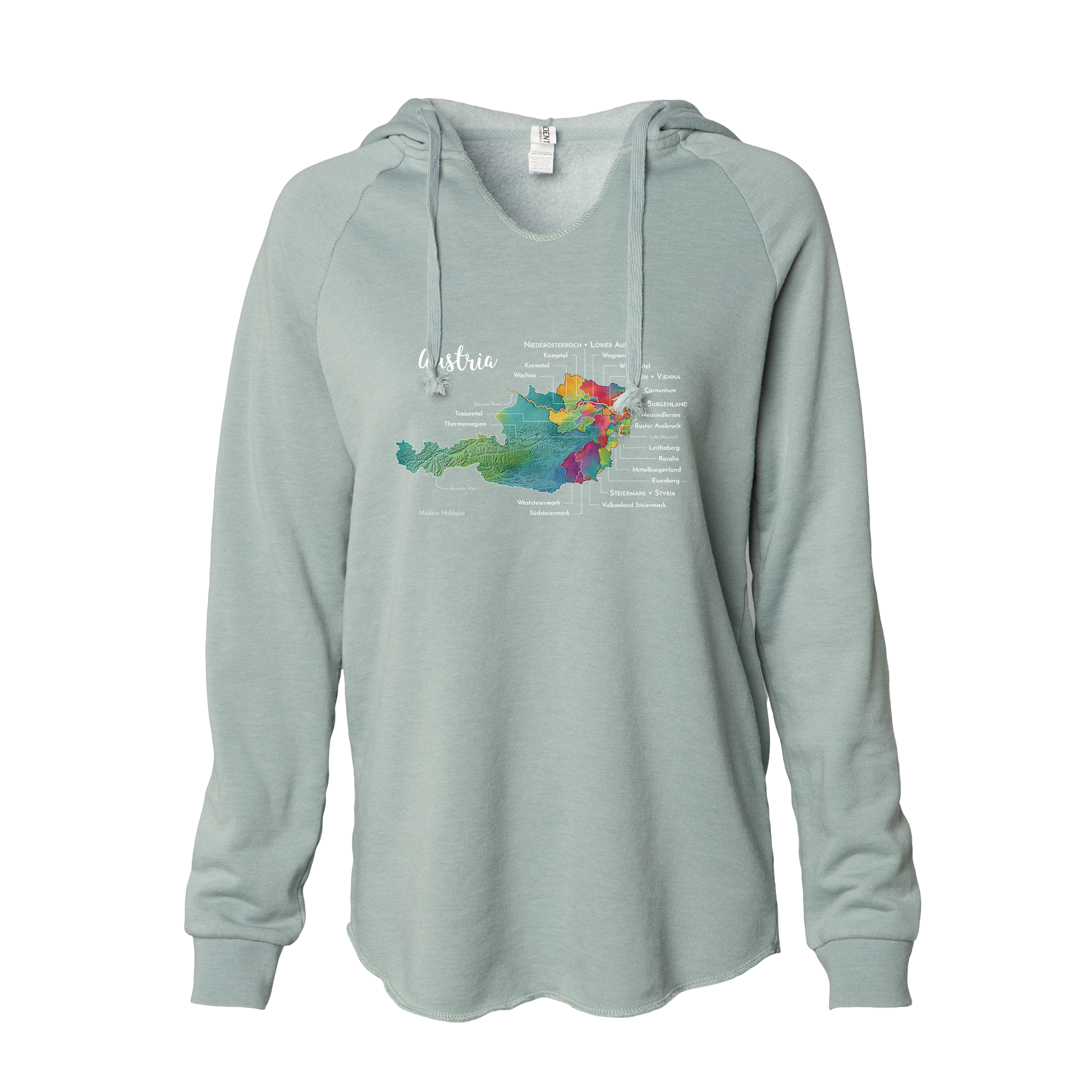 Austria Women's Wine Map Hoodie