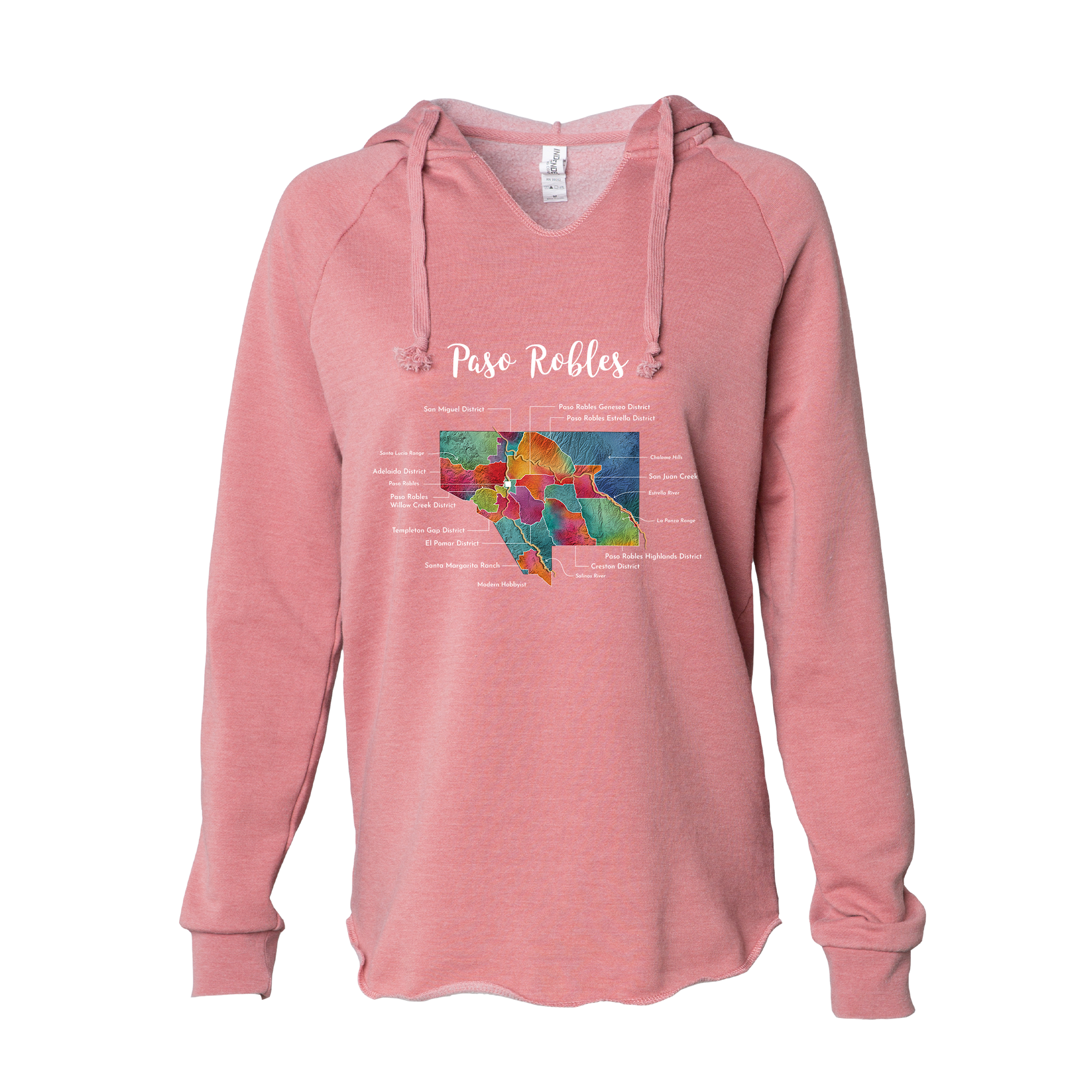 Paso Robles Women's Wine Map Hoodie