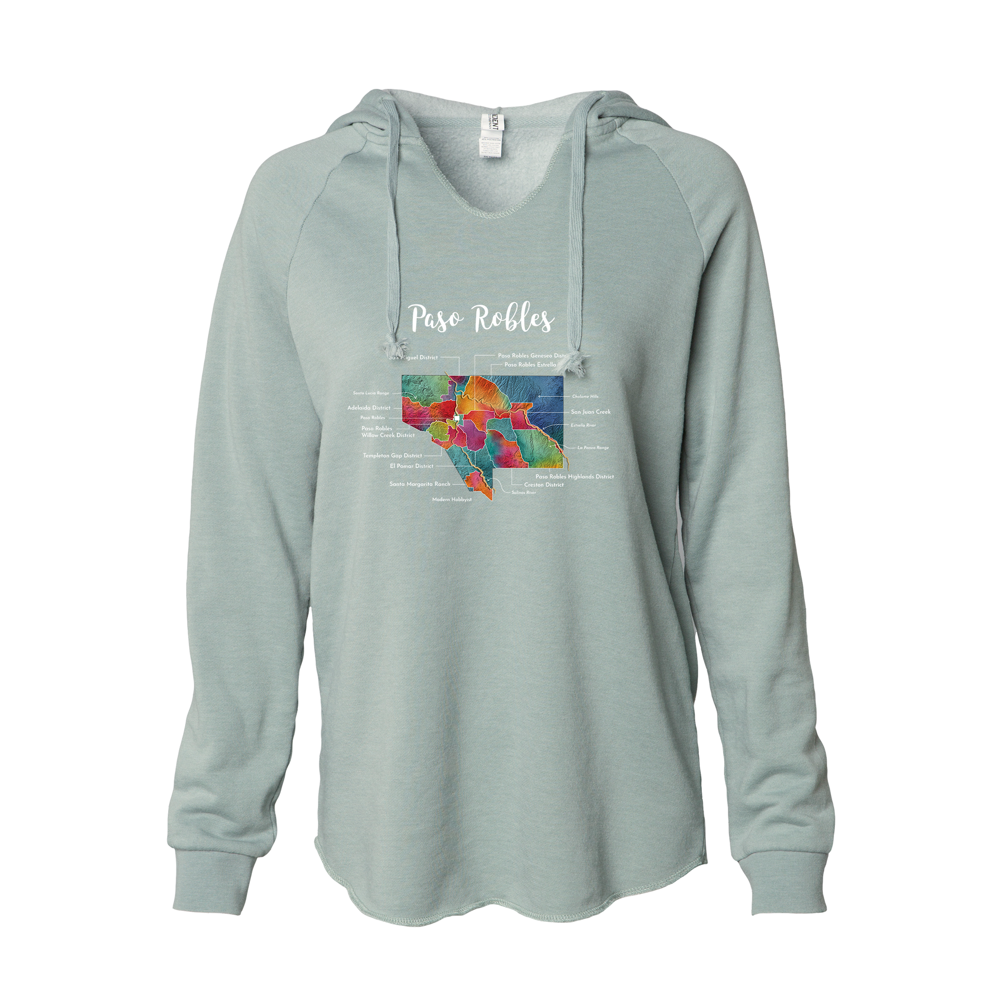 Paso Robles Women's Wine Map Hoodie