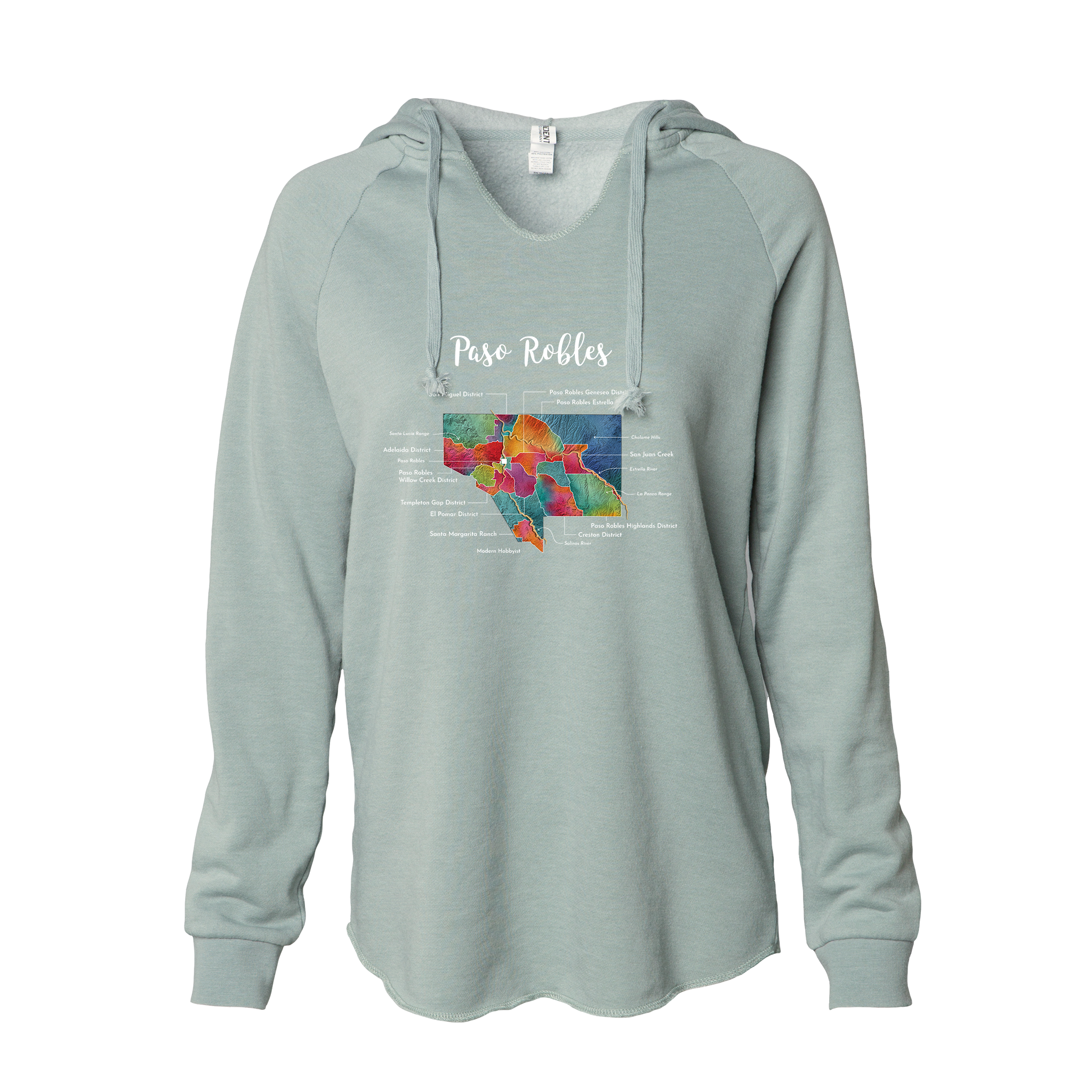 Paso Robles Women's Wine Map Hoodie