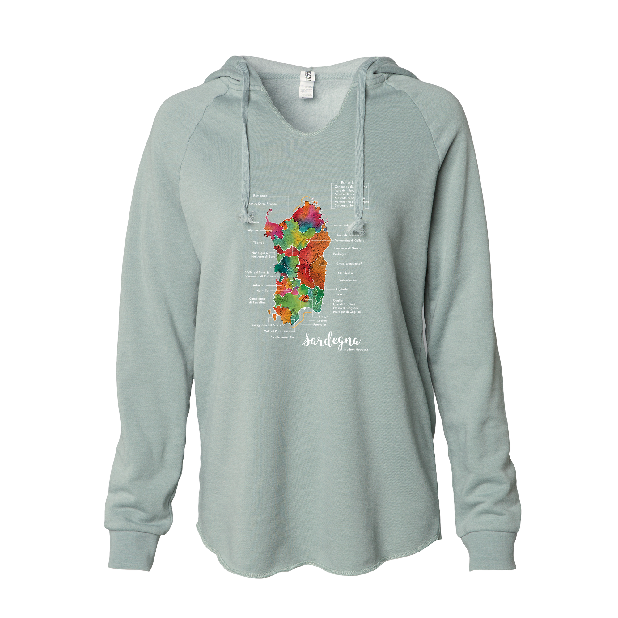 Sardinia / Sardegna Women's Wine Map Hoodie