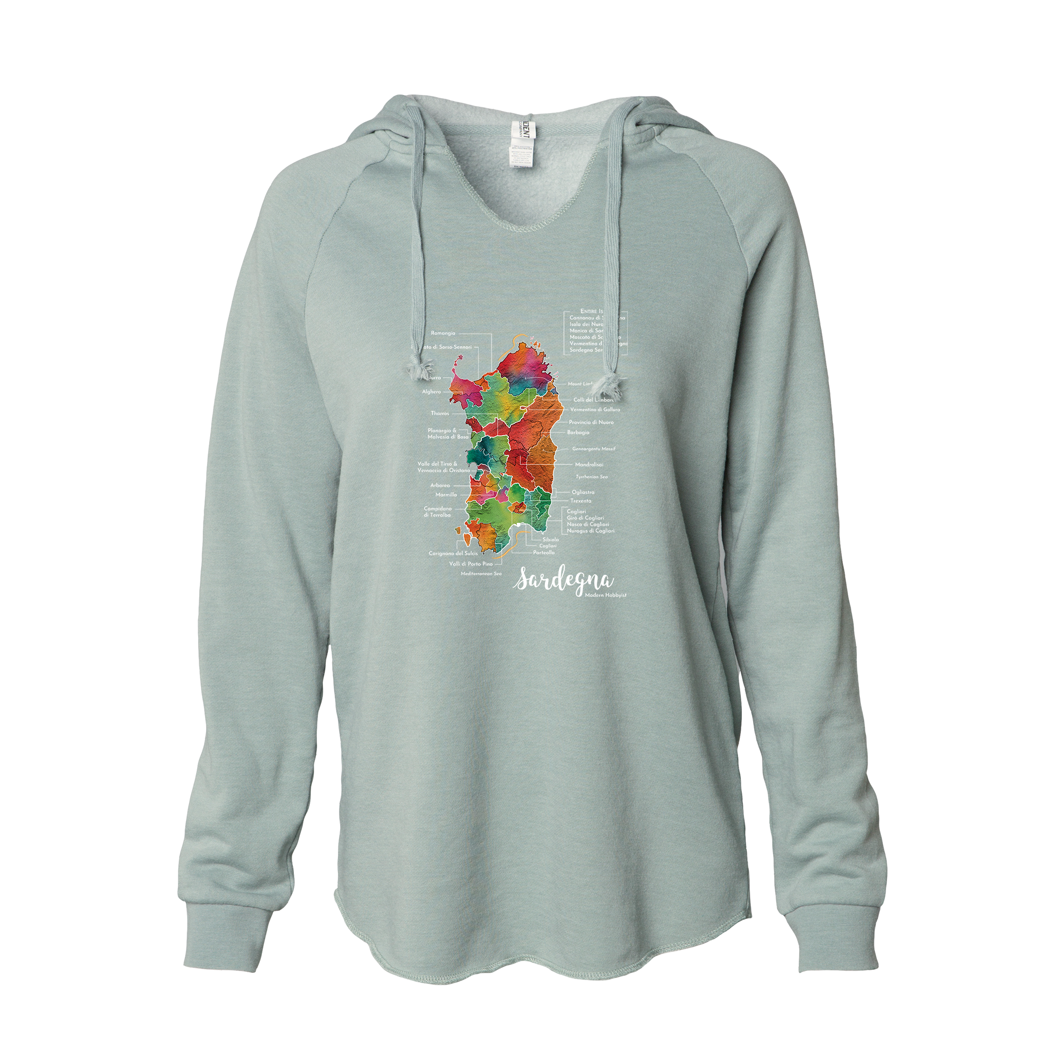 Sardinia / Sardegna Women's Wine Map Hoodie