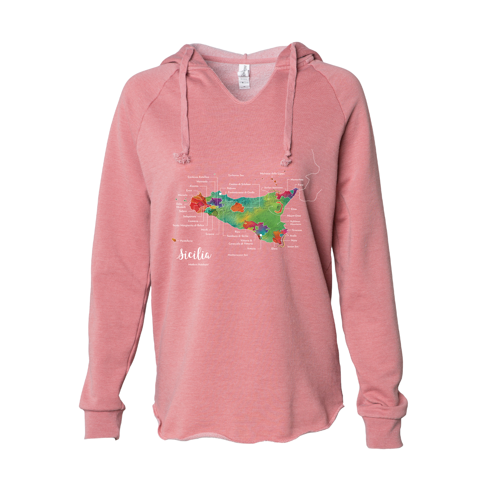 Sicily / Sicilia Women's Wine Map Hoodie