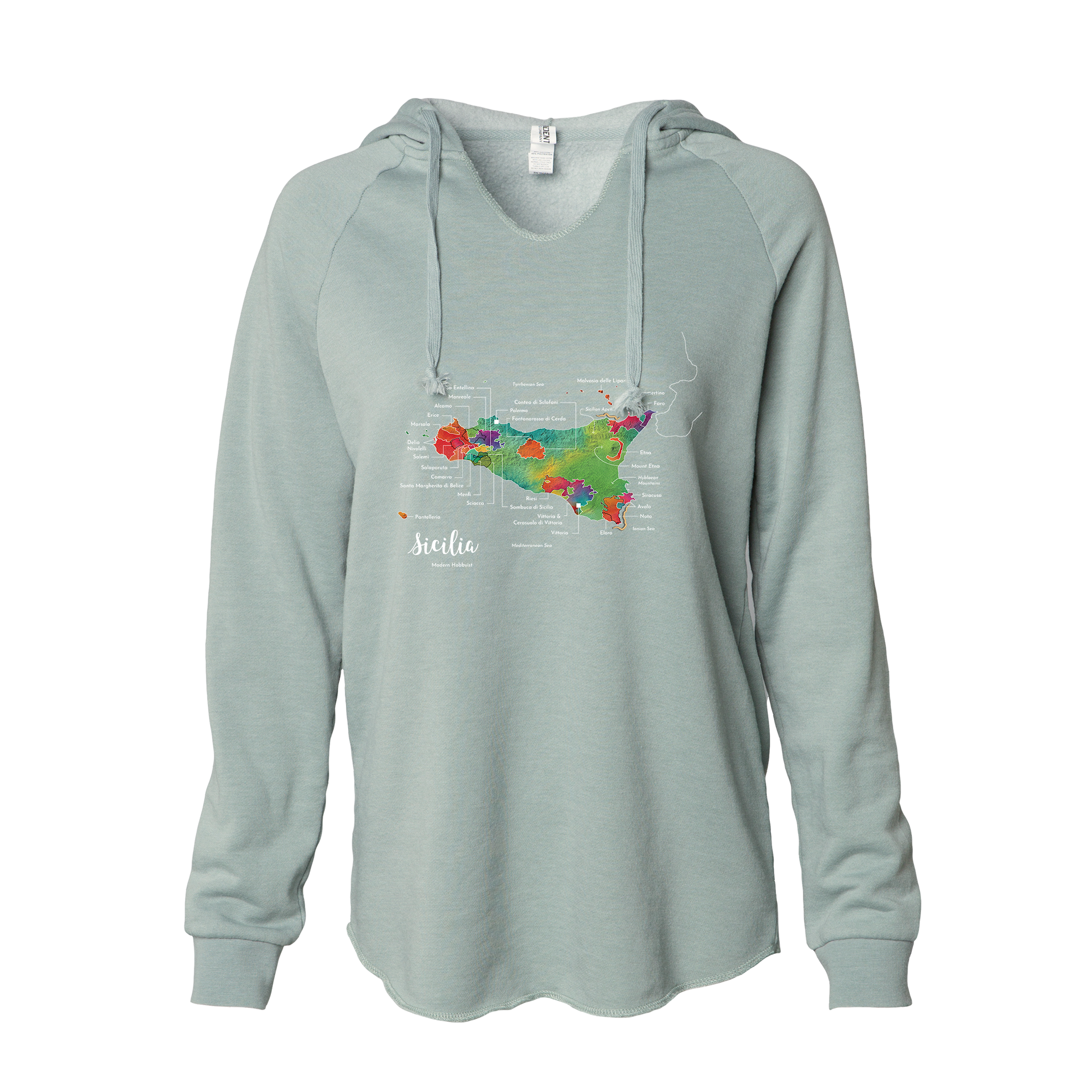 Sicily / Sicilia Women's Wine Map Hoodie