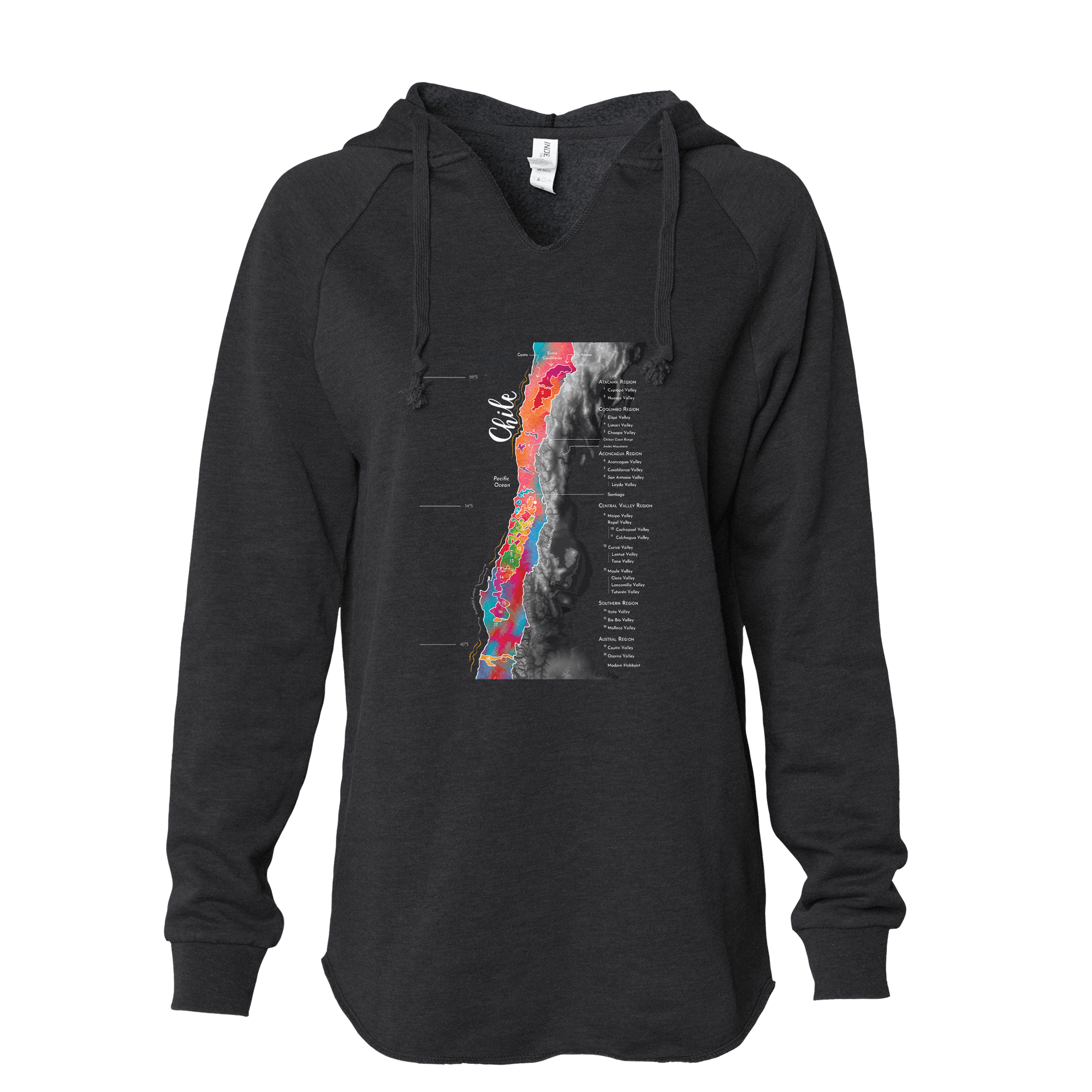 Chile Women's Wine Map Hoodie