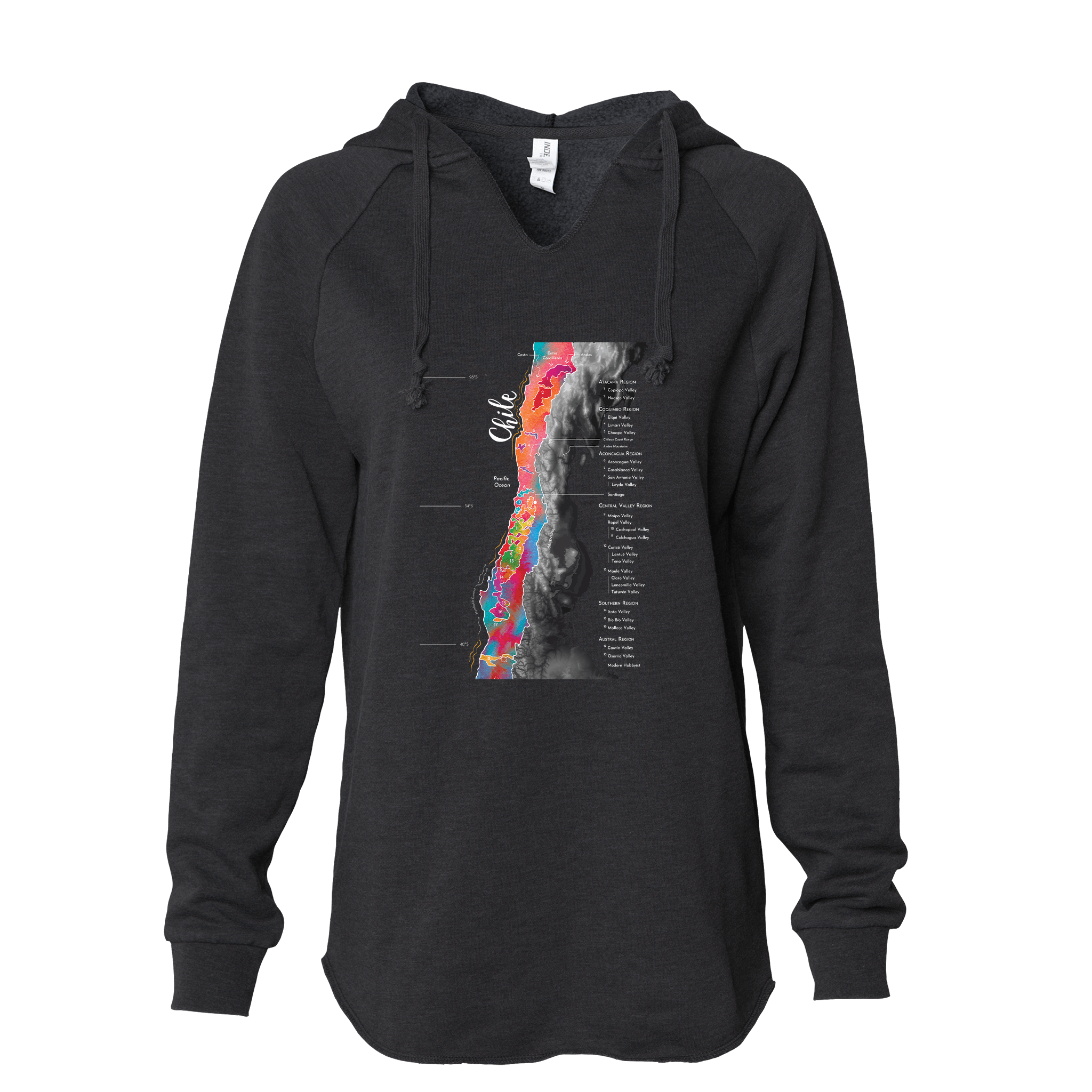 Chile Women's Wine Map Hoodie