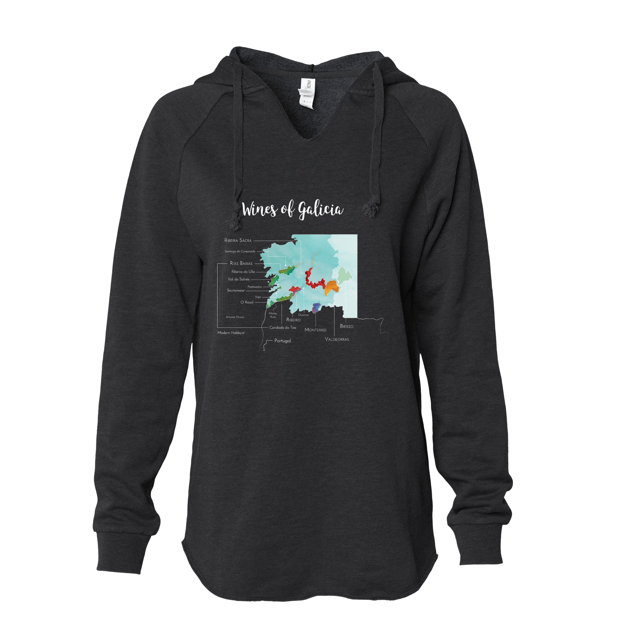 Galicia Women's Wine Map Hoodie