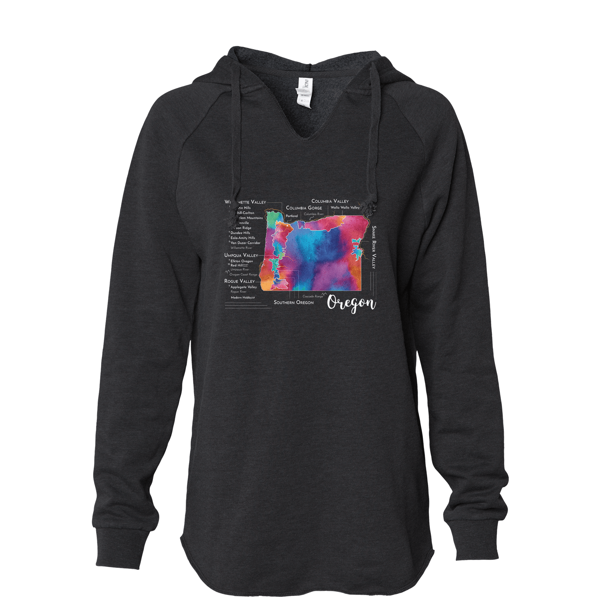 Oregon Women's Wine Map Hoodie