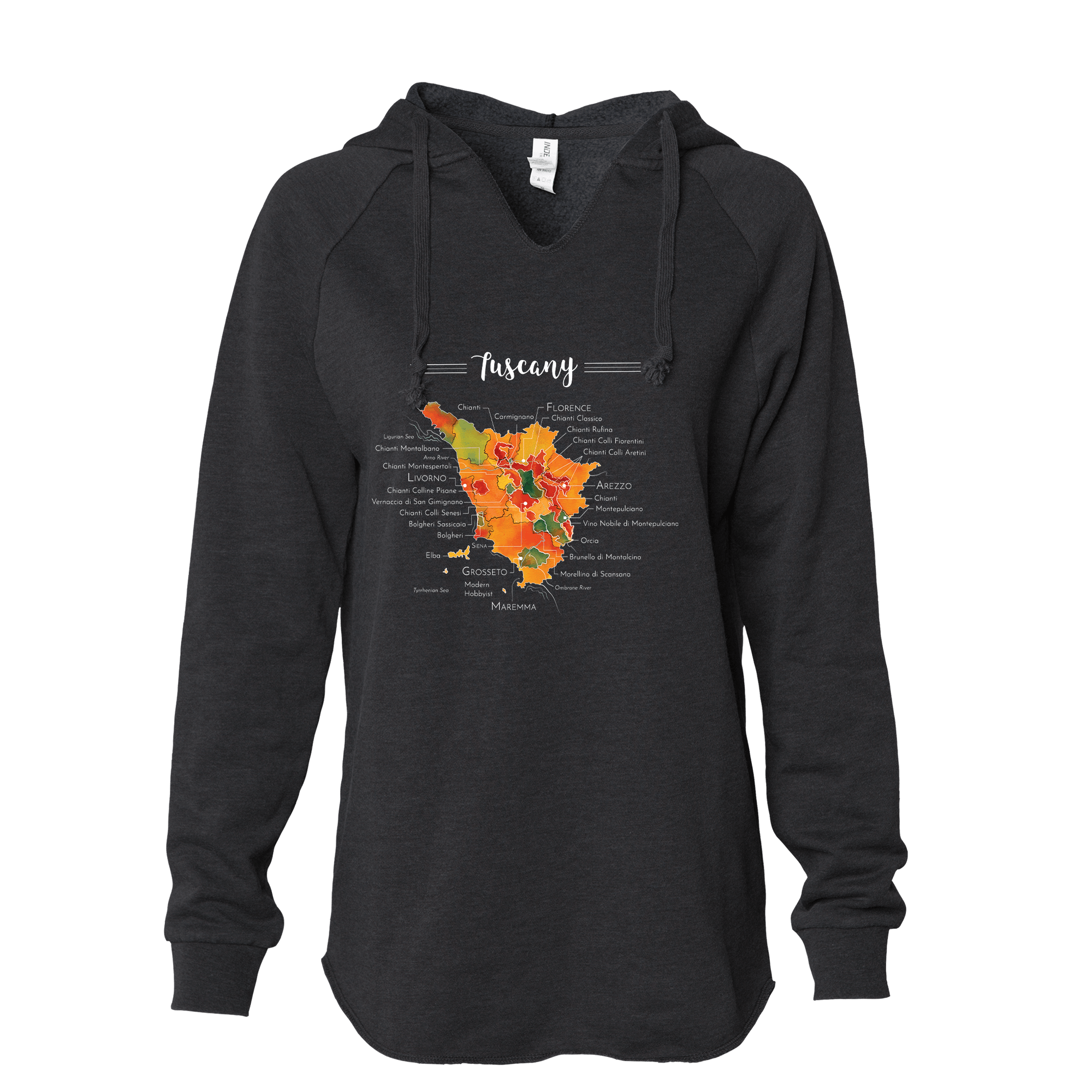 Tuscany Women's Wine Map Hoodie