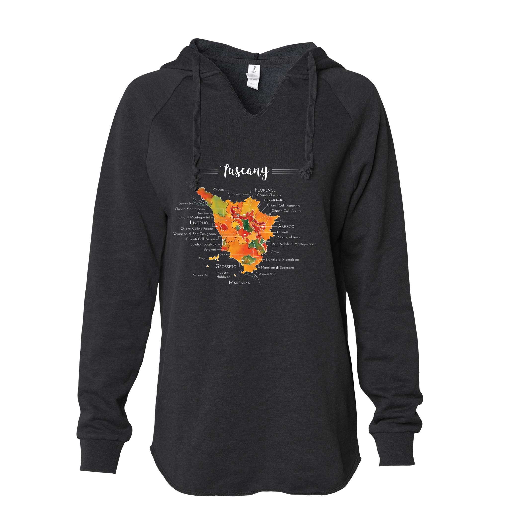 Tuscany Women's Wine Map Hoodie